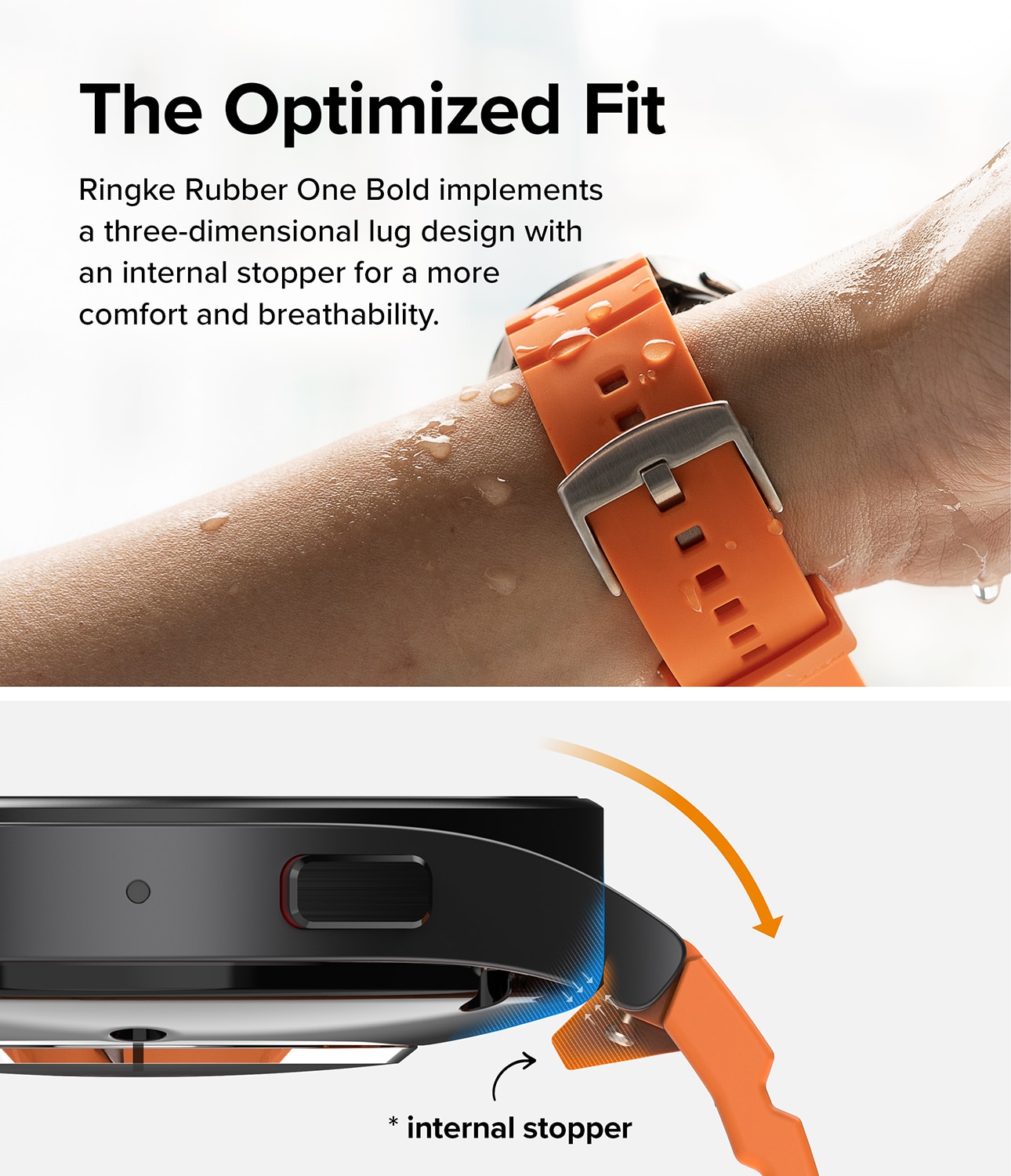 Rubber One Bold Band Withings ScanWatch Nova Orange