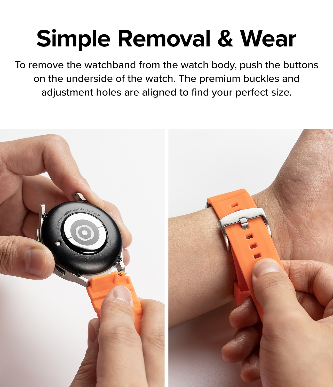 Rubber One Bold Band Withings ScanWatch Nova Orange