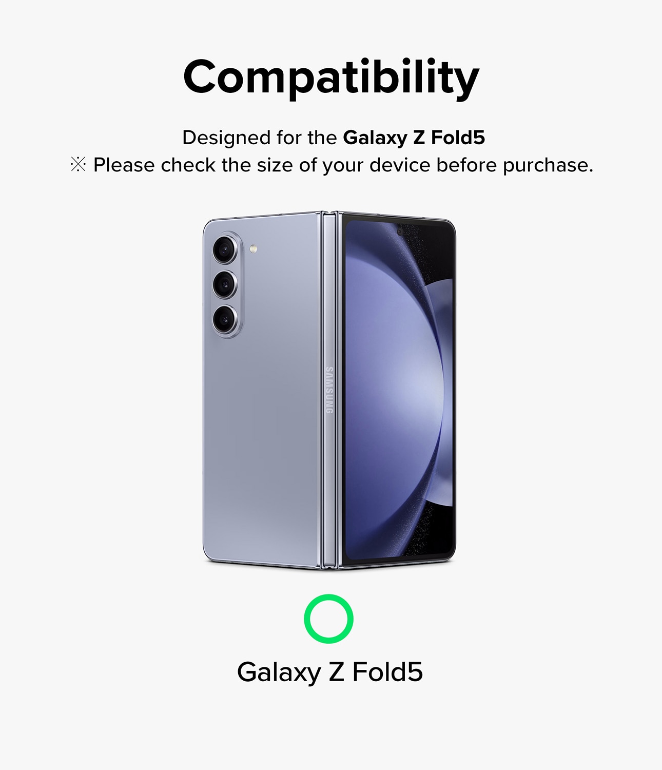 Camera Lens Frame Glass Samsung Galaxy Z Fold 5 Musta