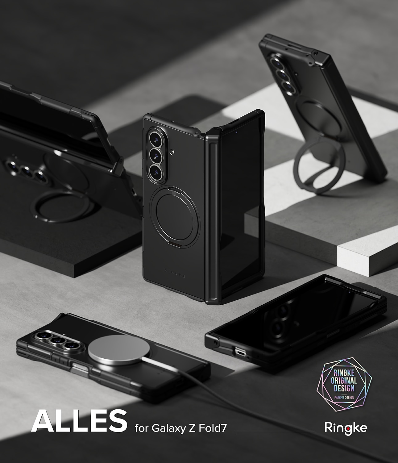 Alles Magnetic Case Samsung Galaxy Z Fold 7 musta