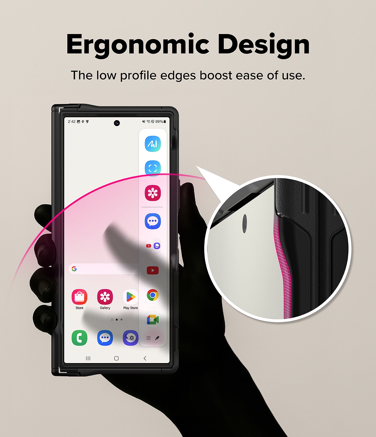 Alles Magnetic Case Samsung Galaxy Z Fold 7 musta