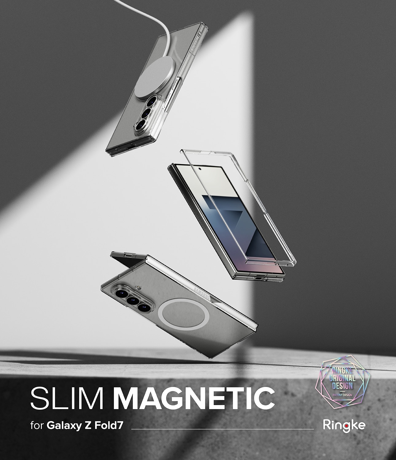 Slim Magnetic Case Samsung Galaxy Z Fold 7 Clear
