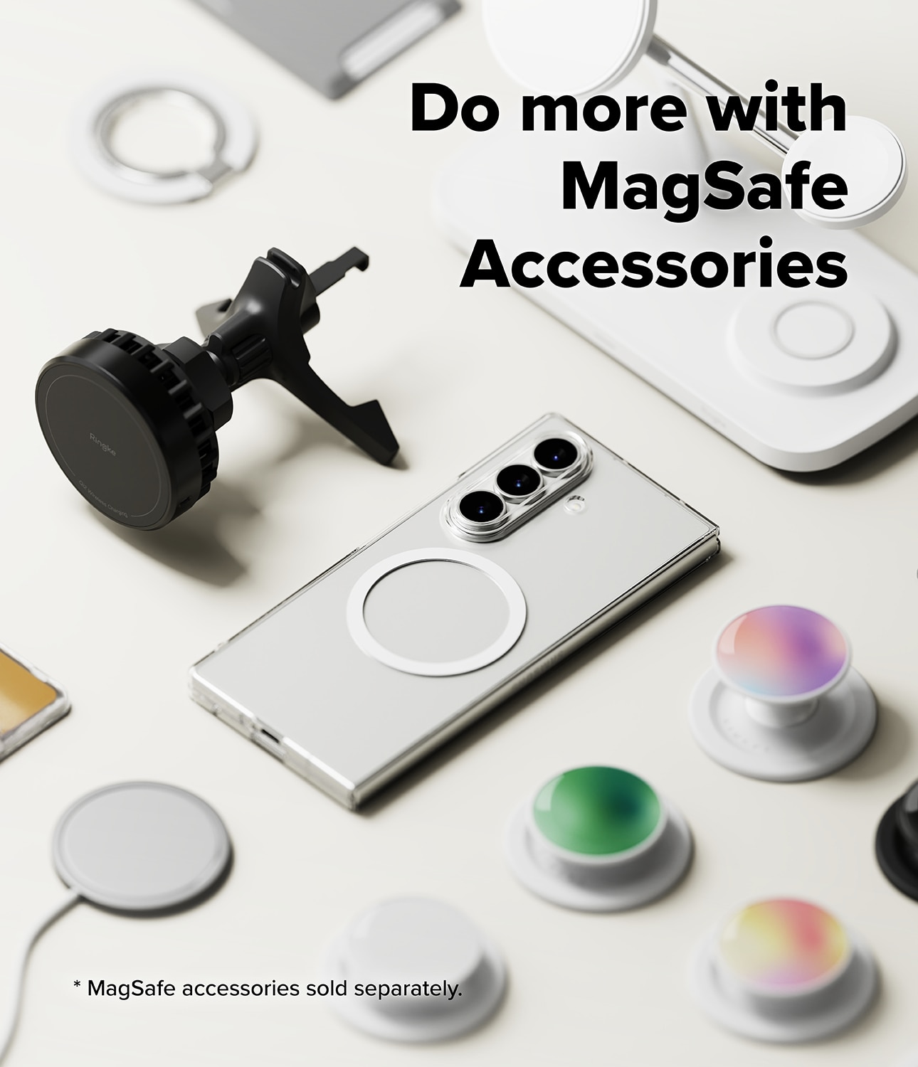 Slim Magnetic Case Samsung Galaxy Z Fold 7 Clear