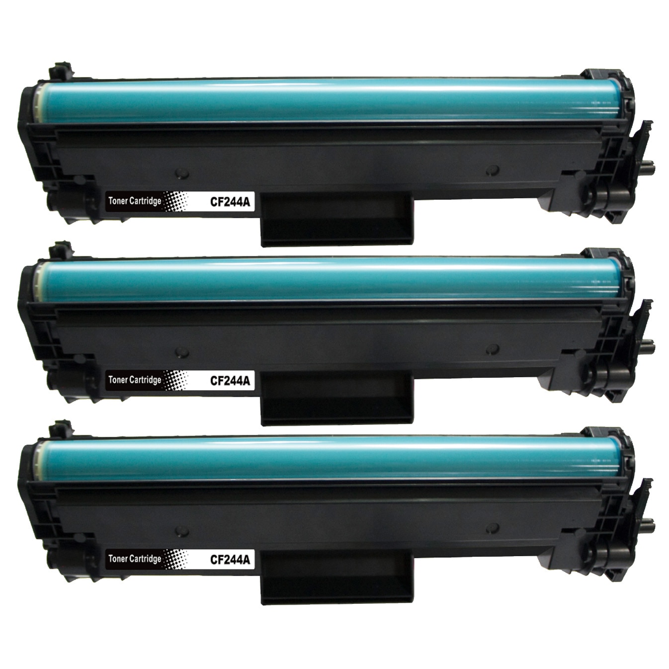 3-pack Yhteensopiva värikasetti - korvaa HP 44A / CF244A - musta, 1000 sivua