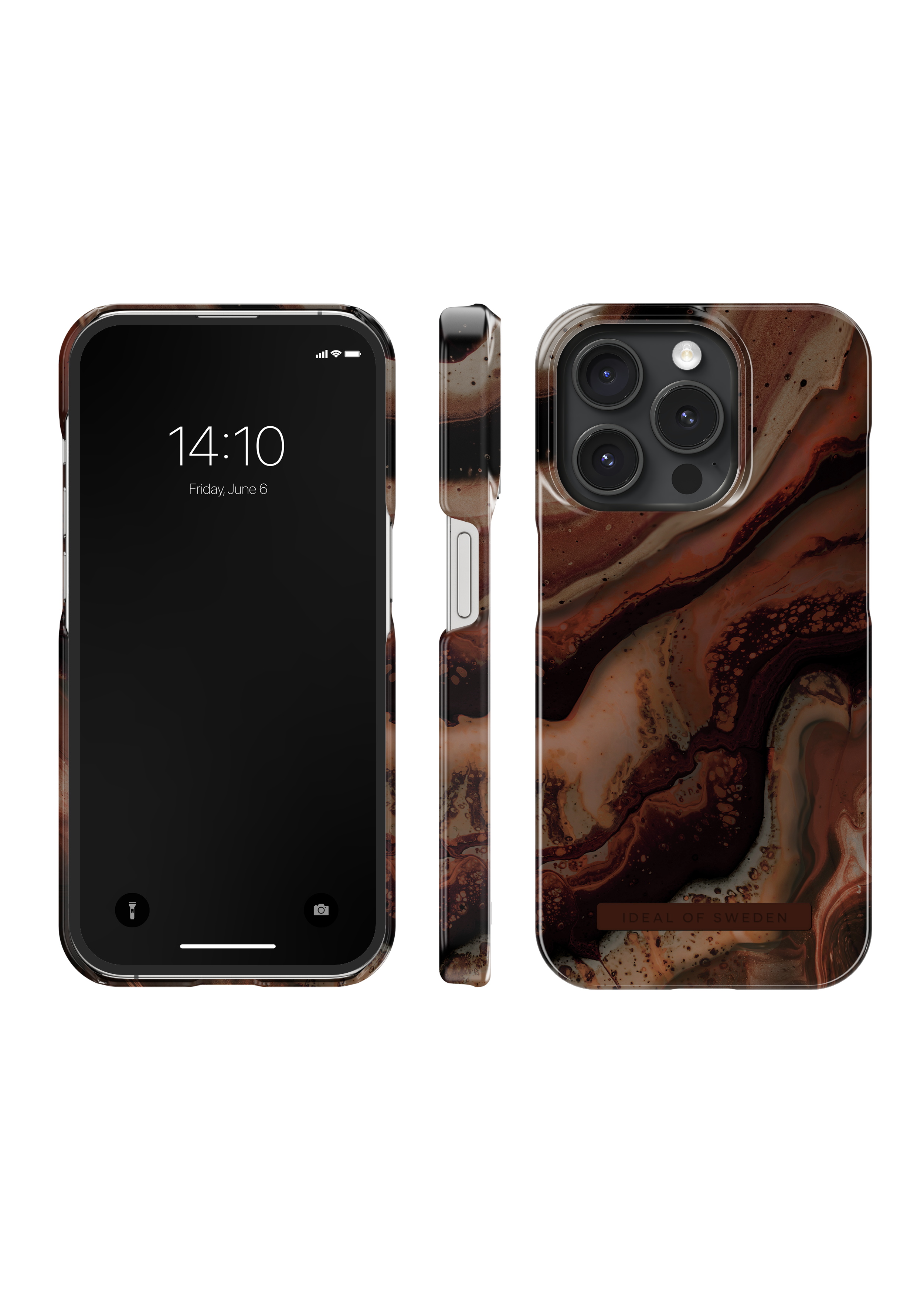 Fashion Kuori iPhone 15 Pro Max Dark Amber Marble