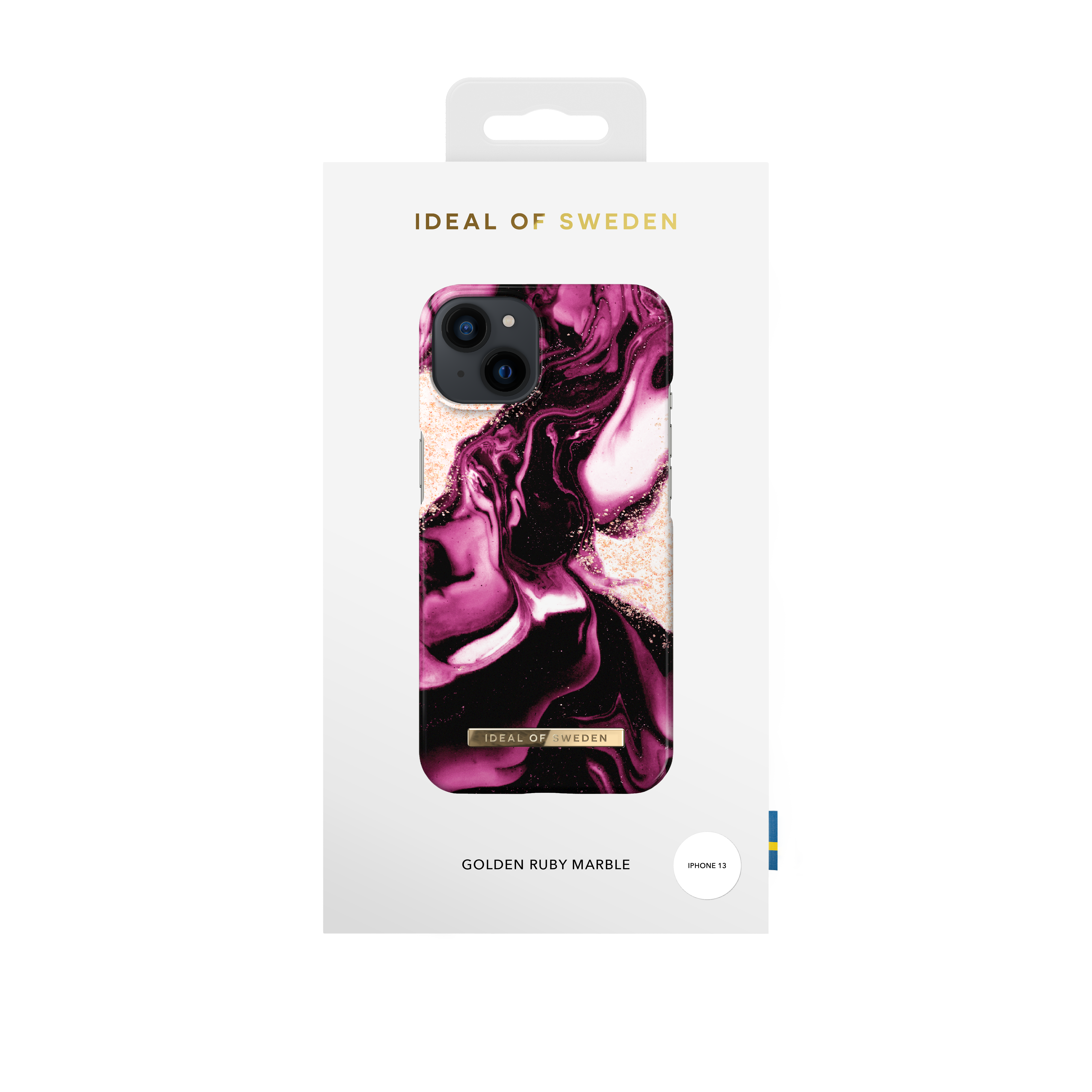 Fashion Case iPhone 13 Golden Ruby Marble