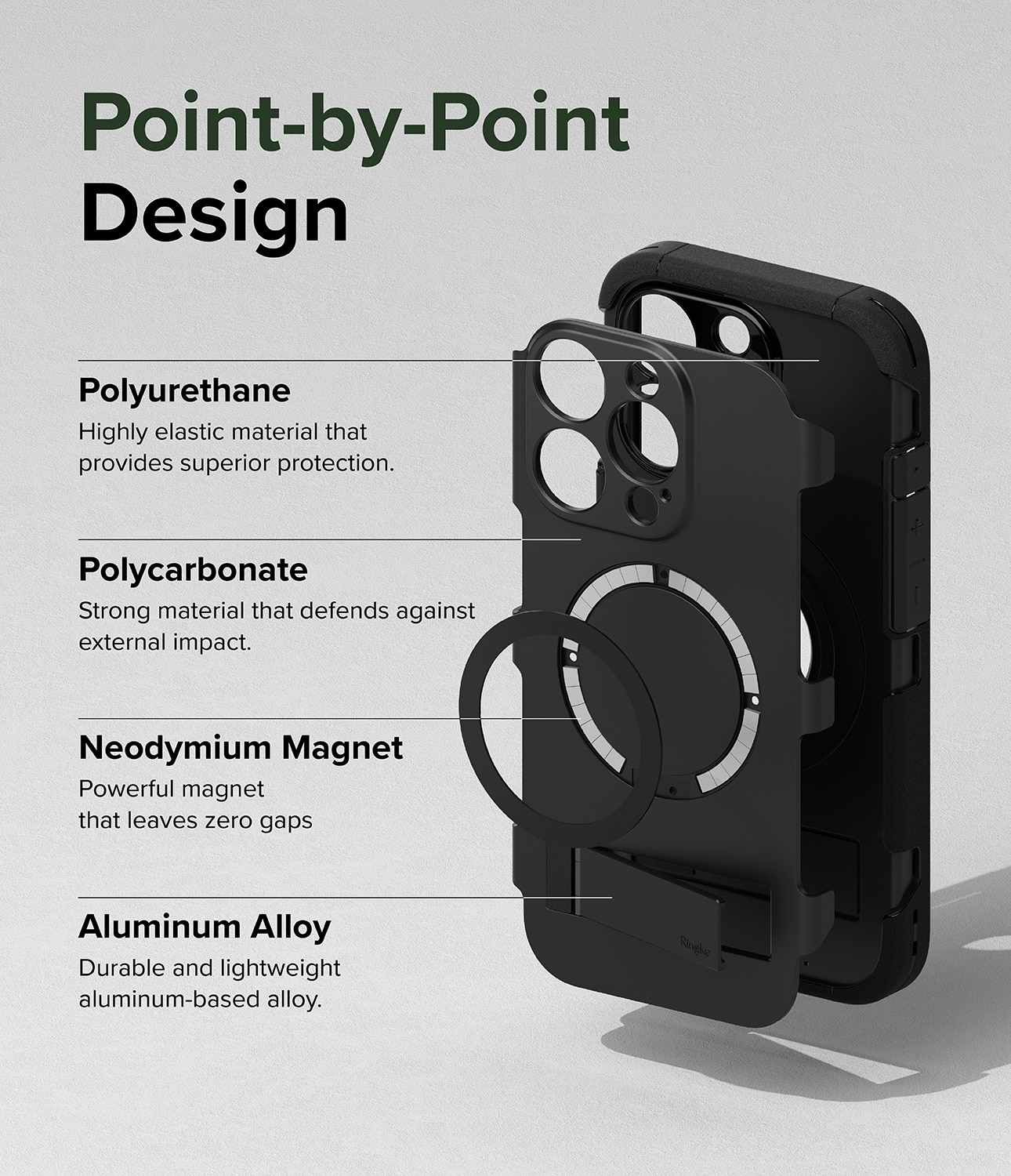 Alles Magnetic Case iPhone 15 Pro Max musta