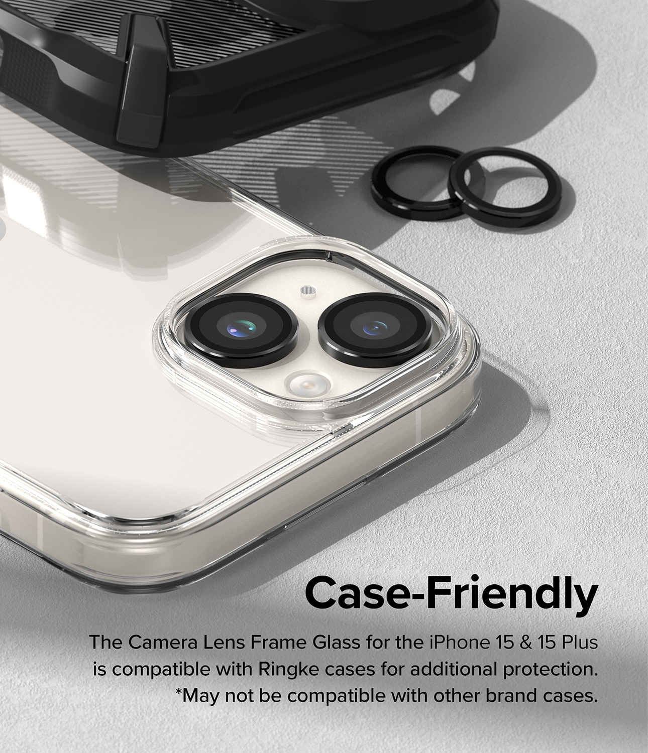 Camera Lens Frame Glass iPhone 15 Black