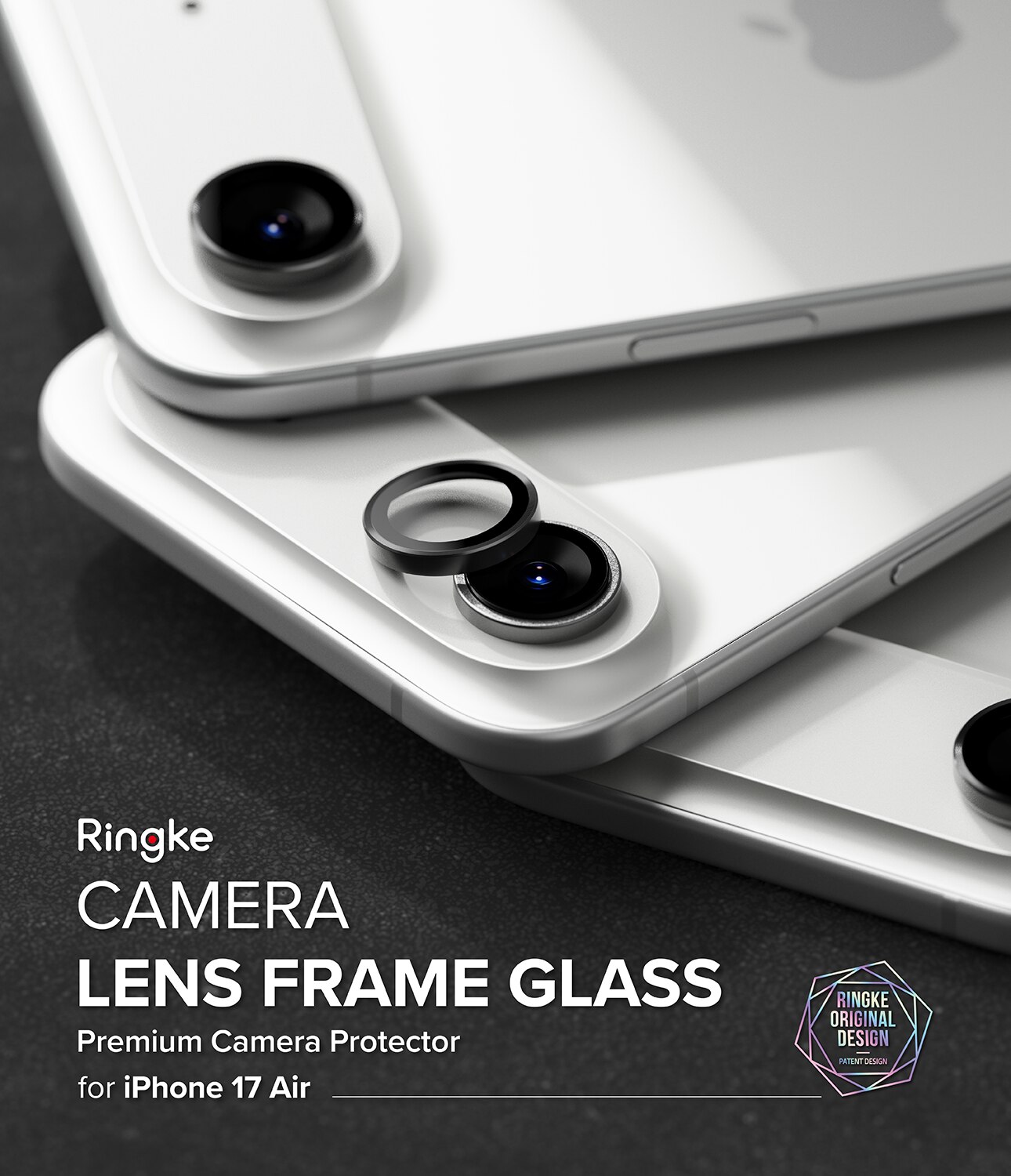 Camera Lens Frame Glass (2-pack) iPhone 17 Air Black