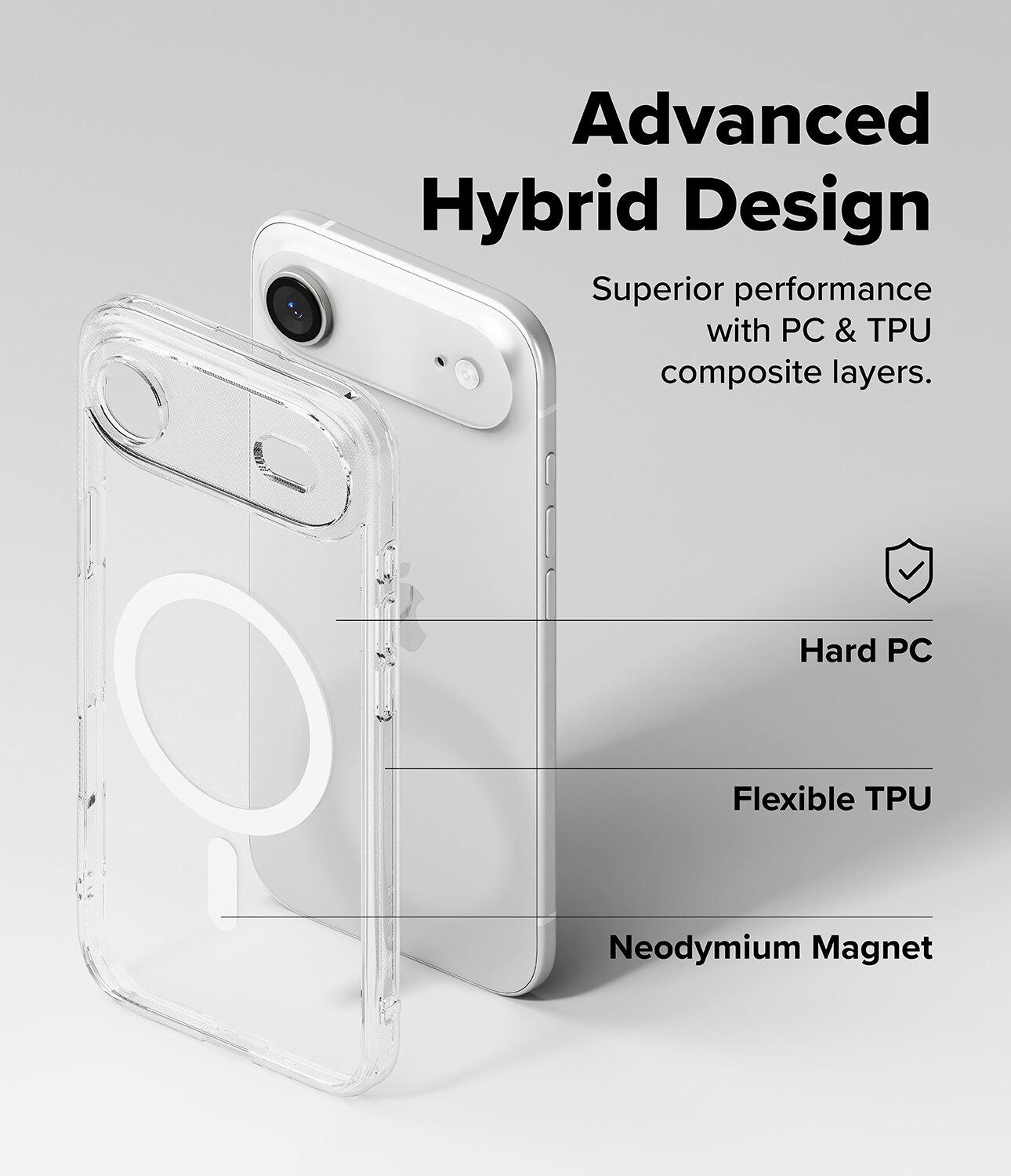 Fusion Magnetic Case iPhone 17 Air Kirkas