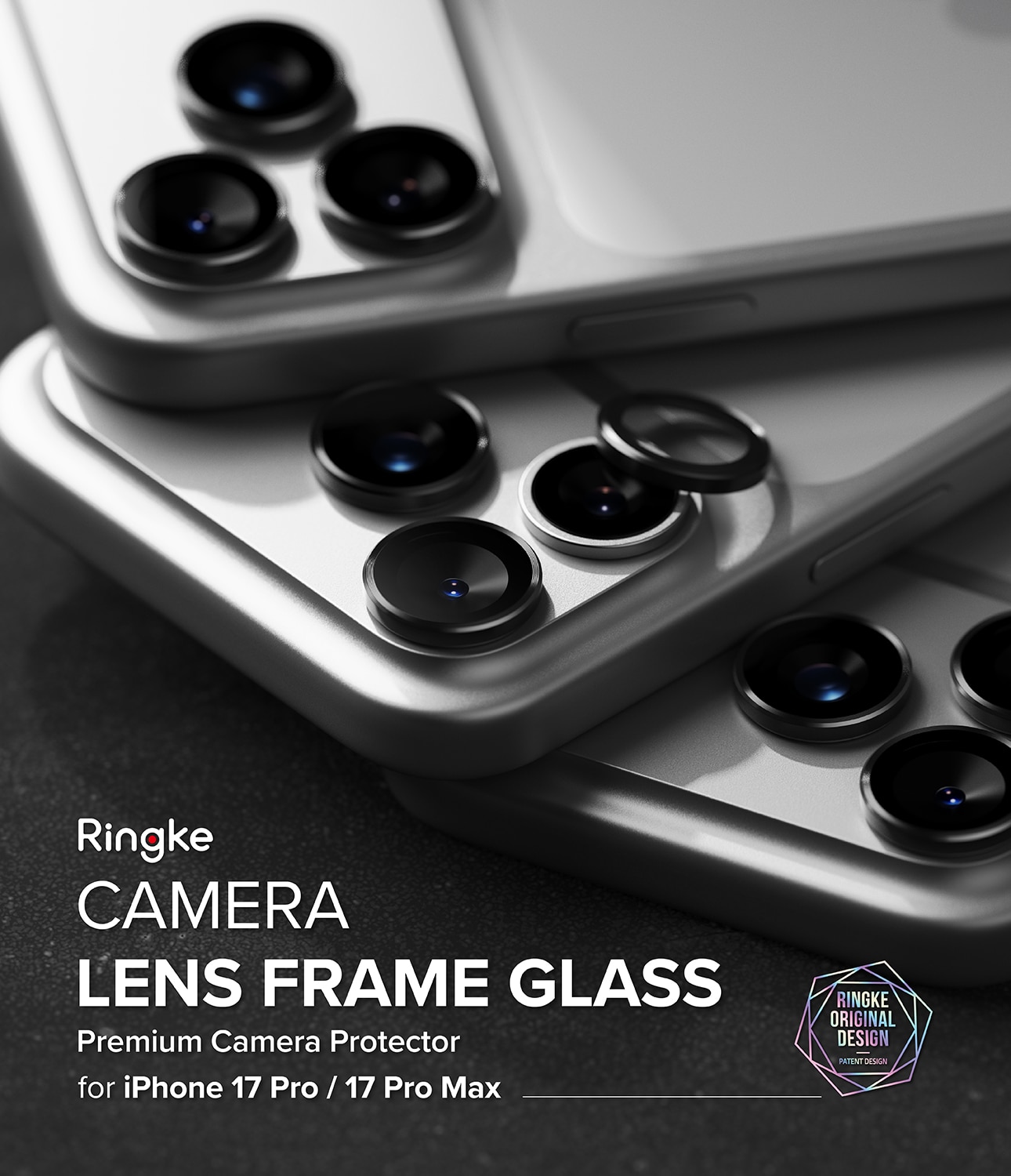 Camera Lens Frame Glass (2-pack) iPhone 17 Pro Black