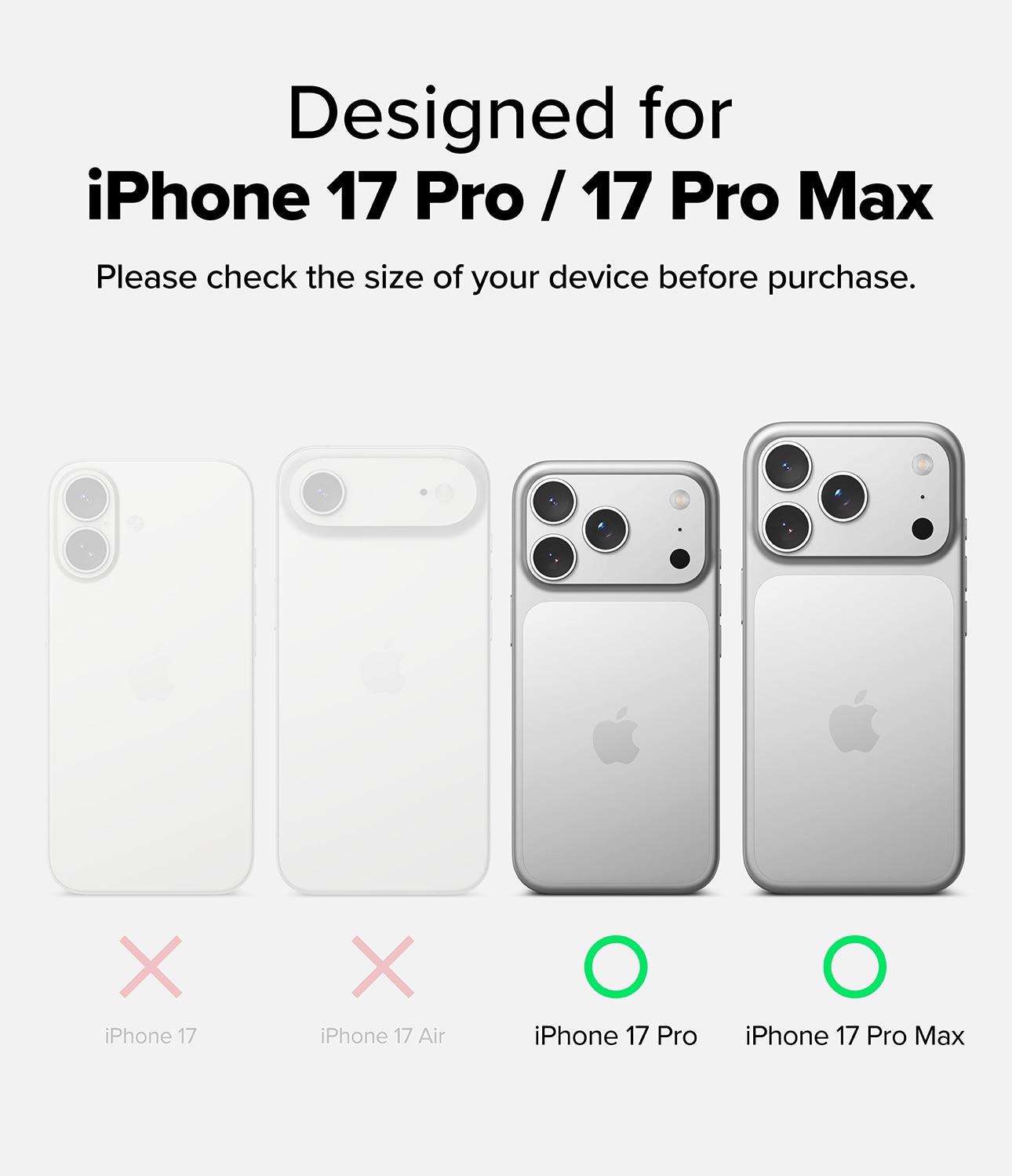 Camera Lens Frame Glass (2-pack) iPhone 17 Pro Black