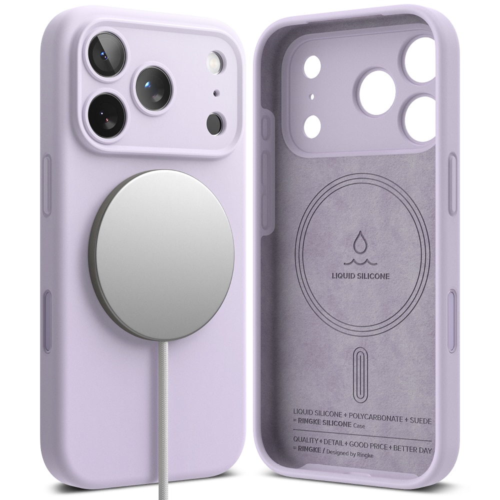 Silicone Magnetic Case iPhone 17 Pro Light Purple