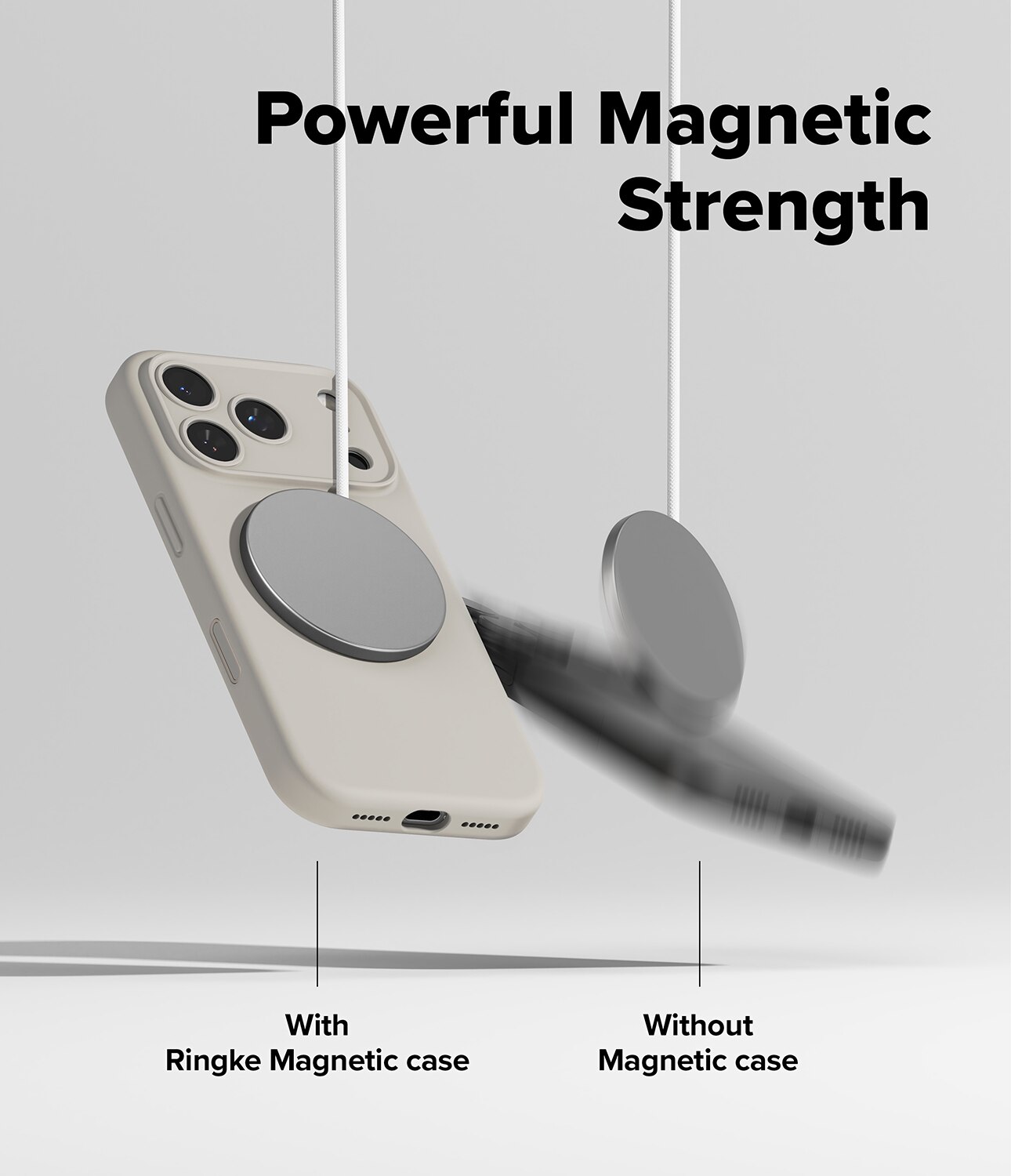 Silicone Magnetic Case iPhone 17 Pro Max Stone