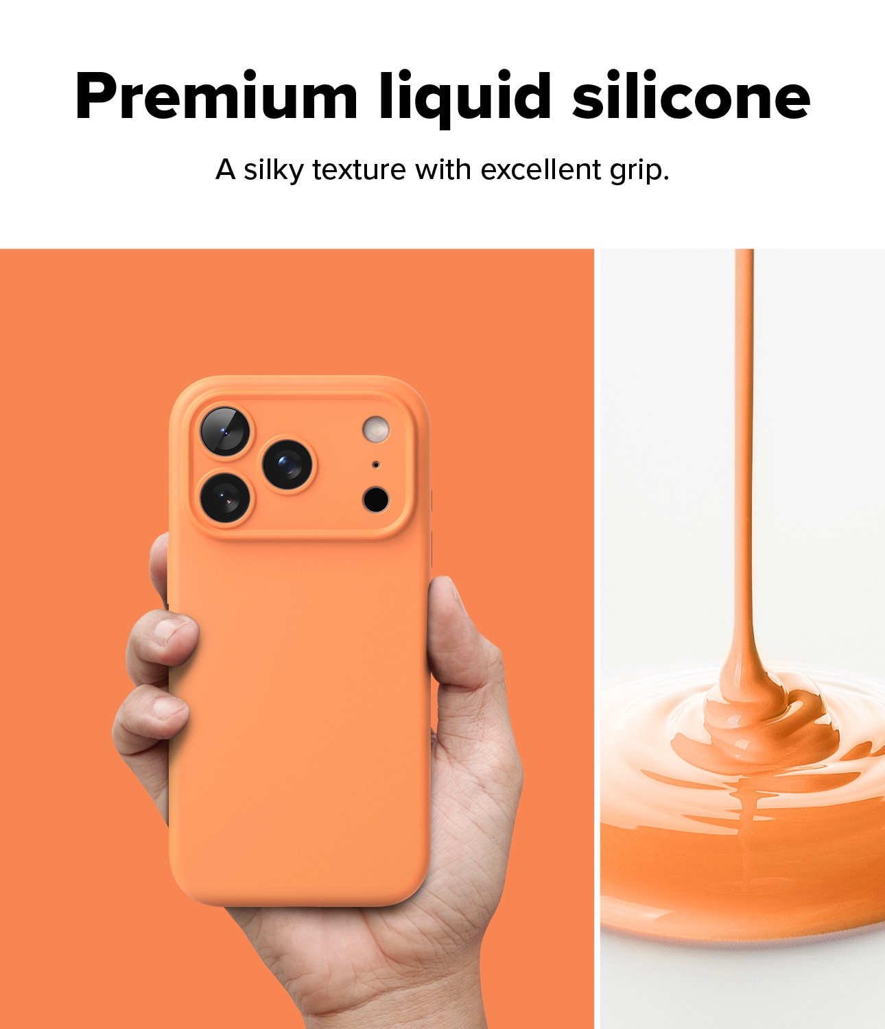 Silicone Magnetic Case iPhone 17 Pro Max Tangerine
