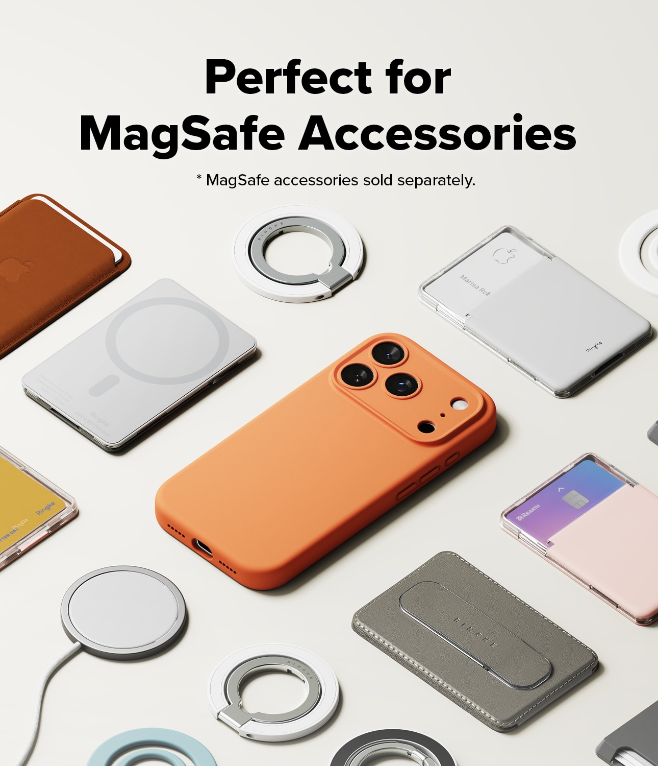 Silicone Magnetic Case iPhone 17 Pro Max Tangerine