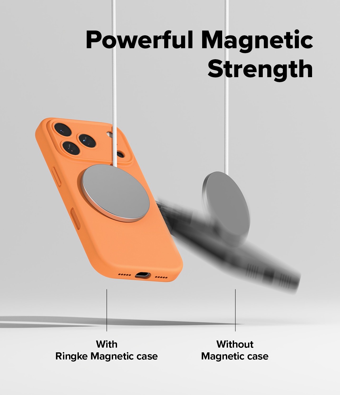 Silicone Magnetic Case iPhone 17 Pro Max Tangerine