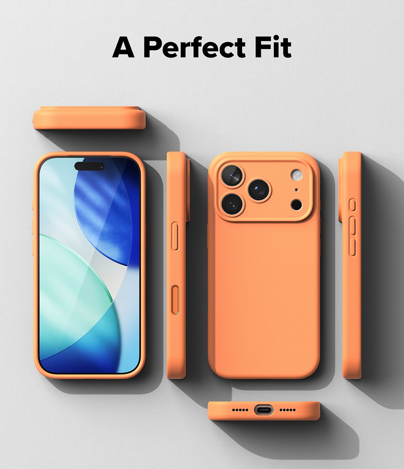 Silicone Magnetic Case iPhone 17 Pro Max Tangerine