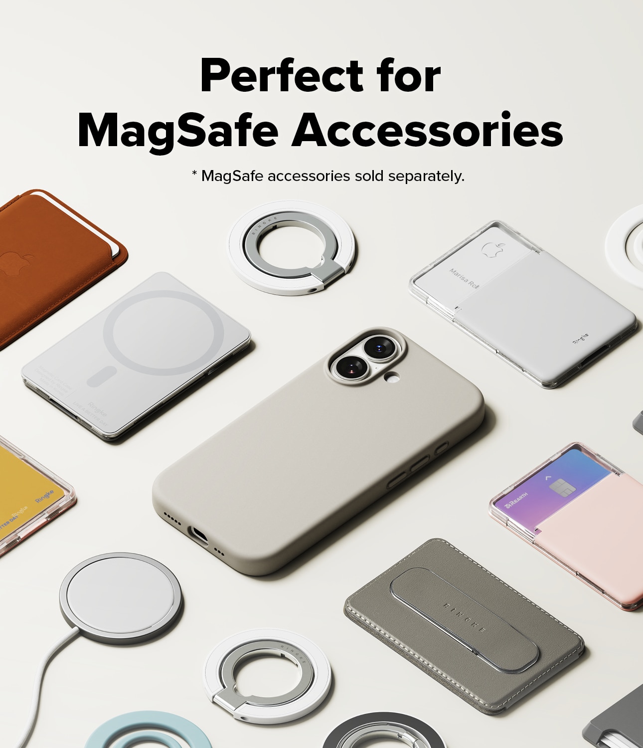 Silicone Magnetic Case iPhone 17 Stone