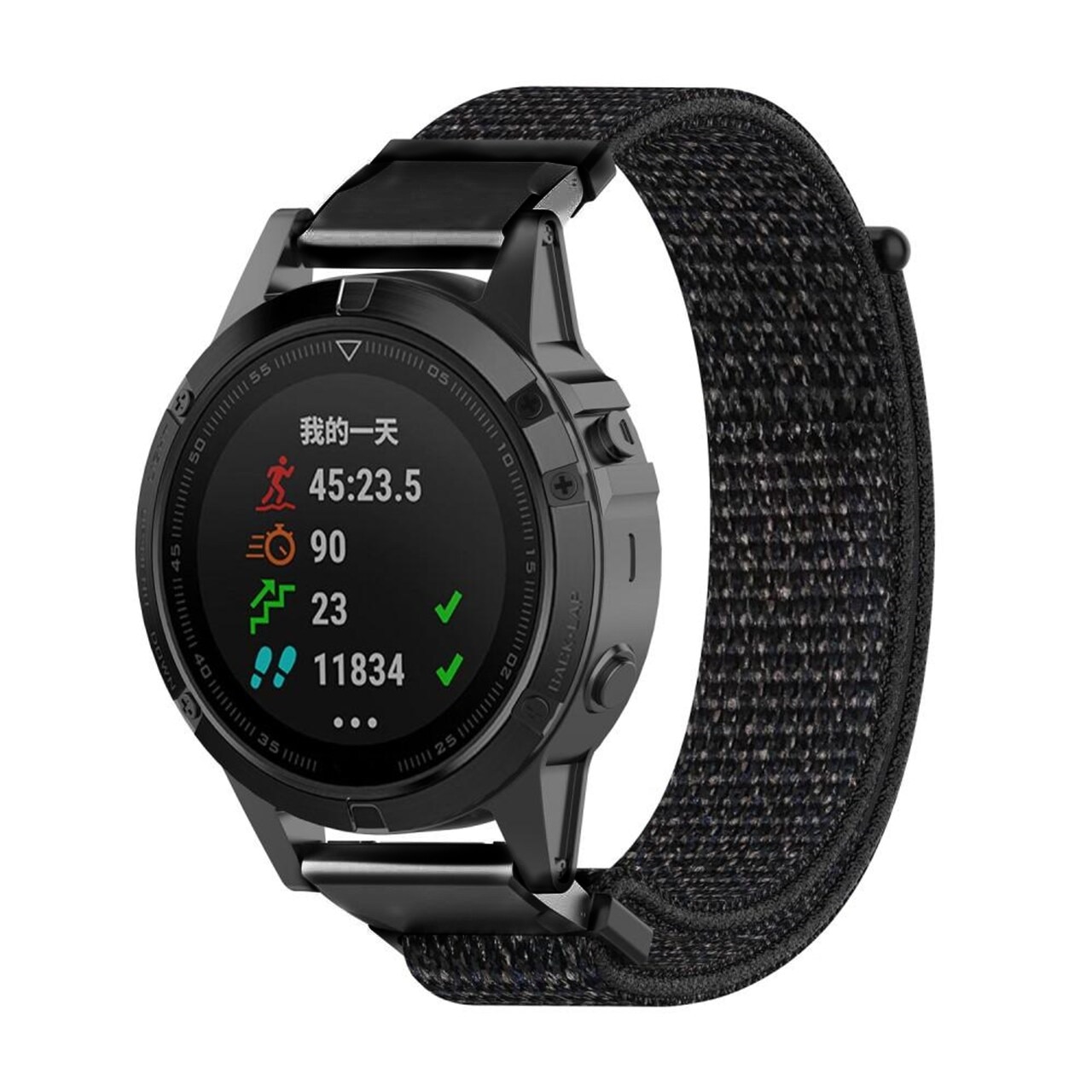 Nailonranneke Garmin Instinct 2 musta