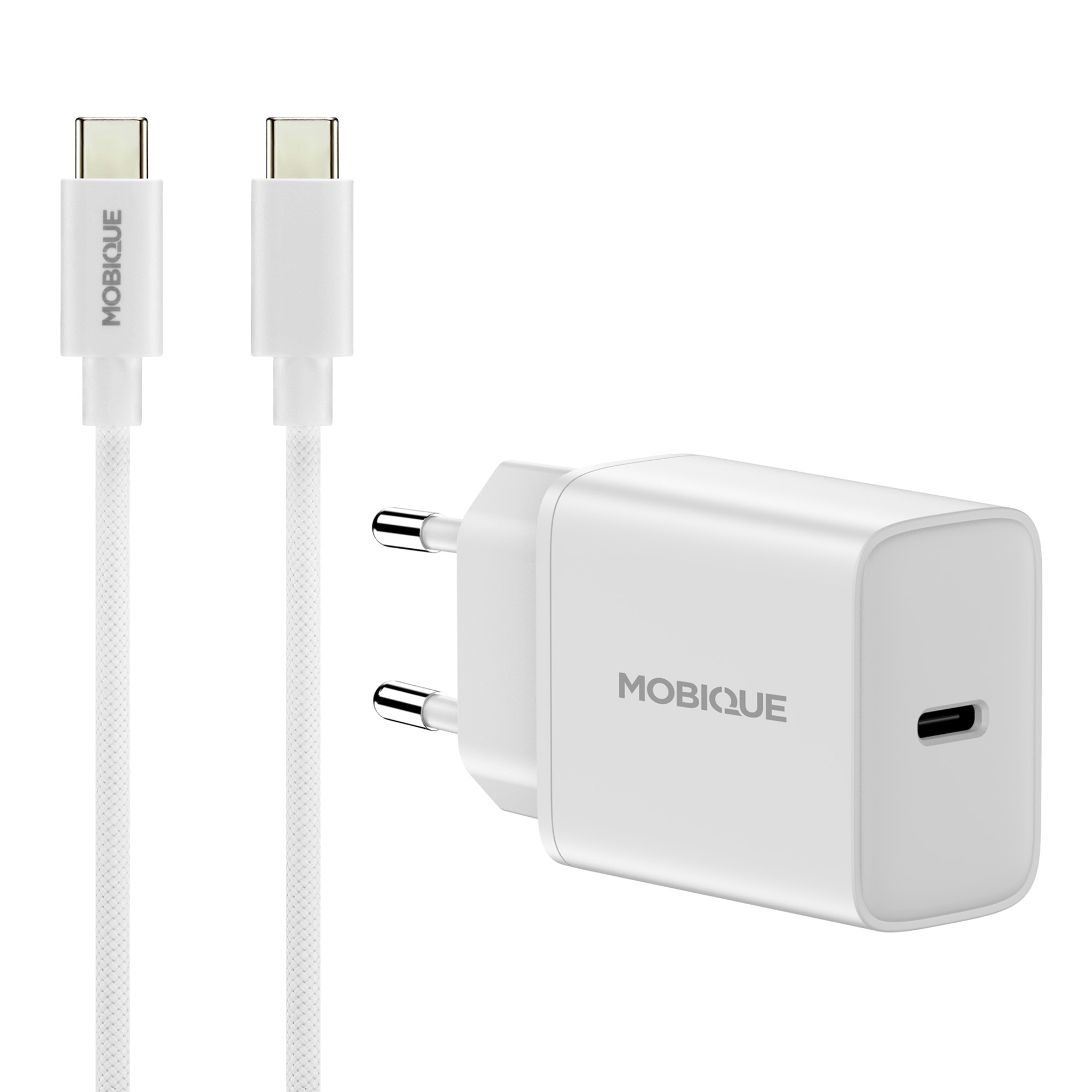 Täydellinen laturi Apple iPhone 16 Pro - 2m johto ja seinälaturi USB-C Valkoinen