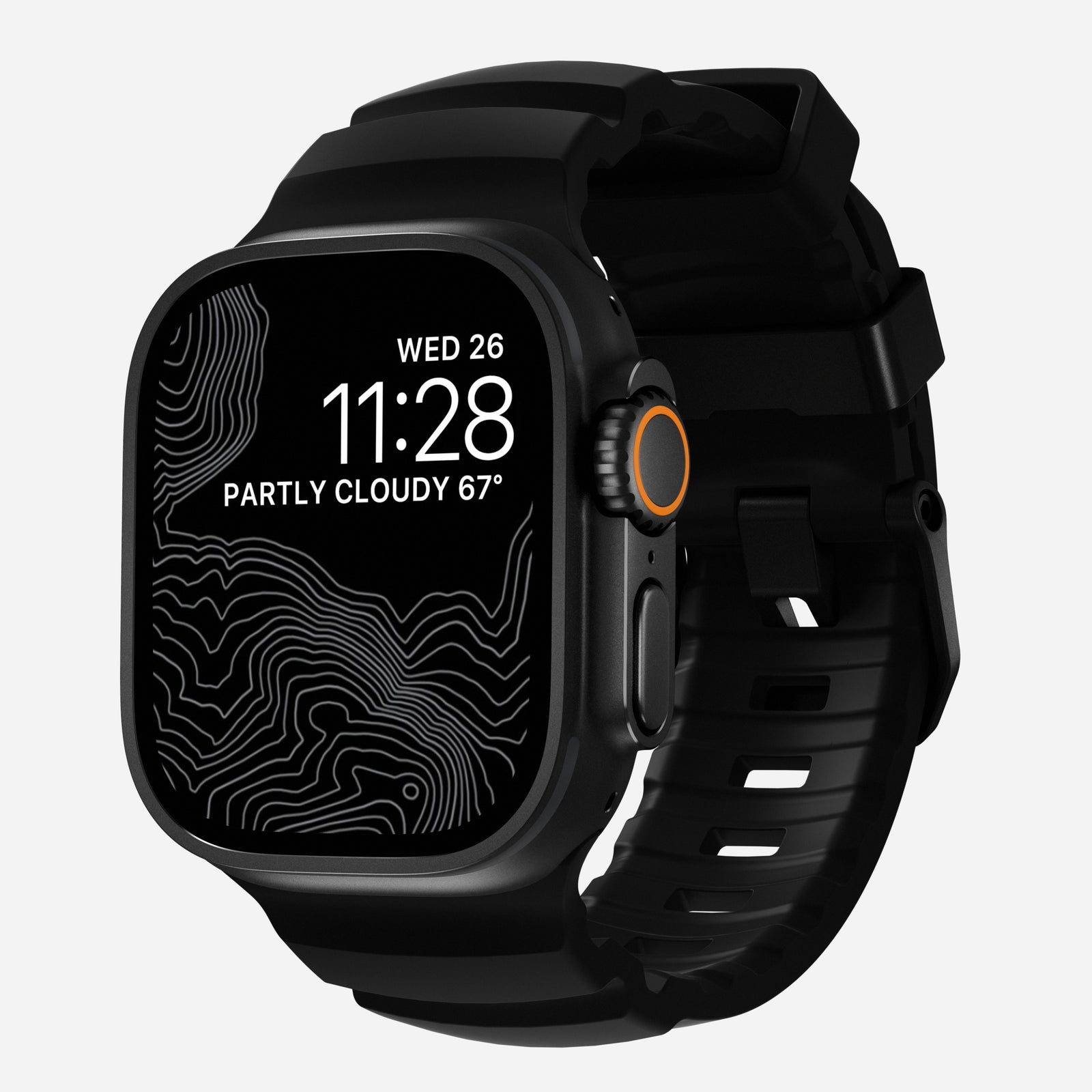 Apple Watch Series 10 46mm Rocky Point Band Carbon Black (Black Hardware)
