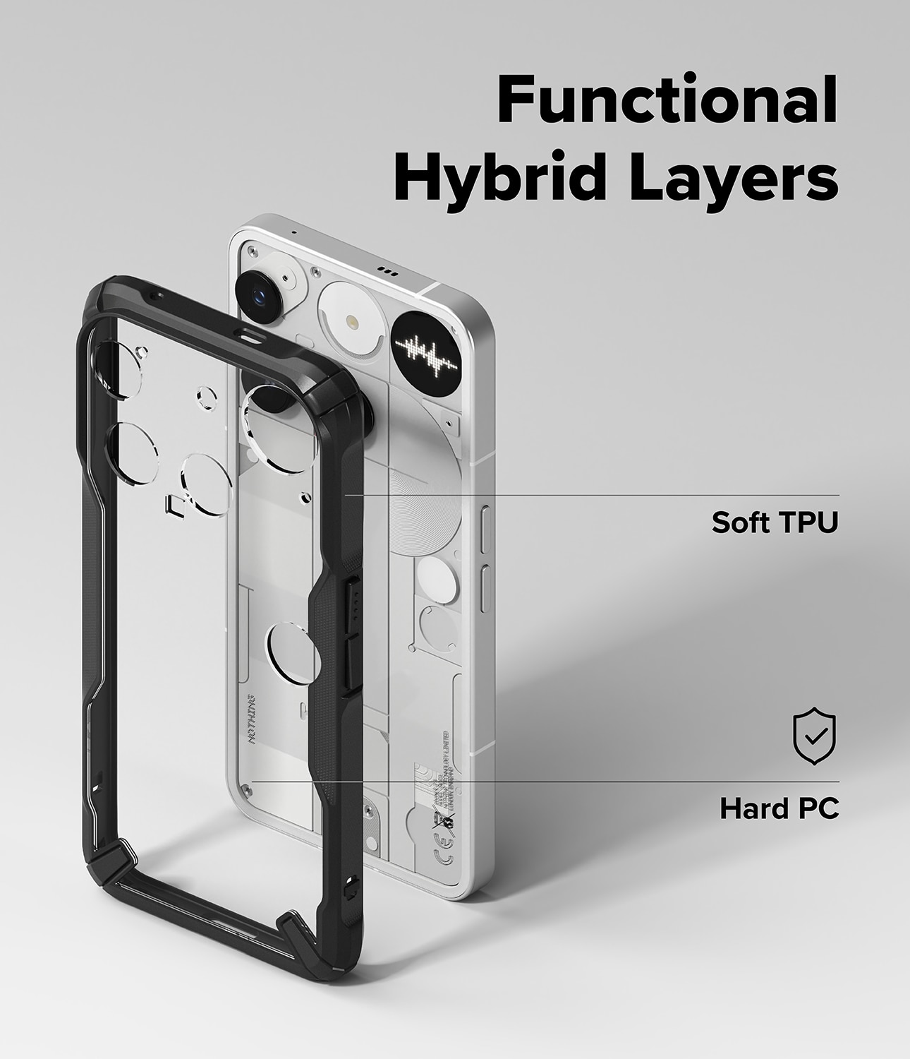 Fusion X Case Nothing Phone 3 Musta