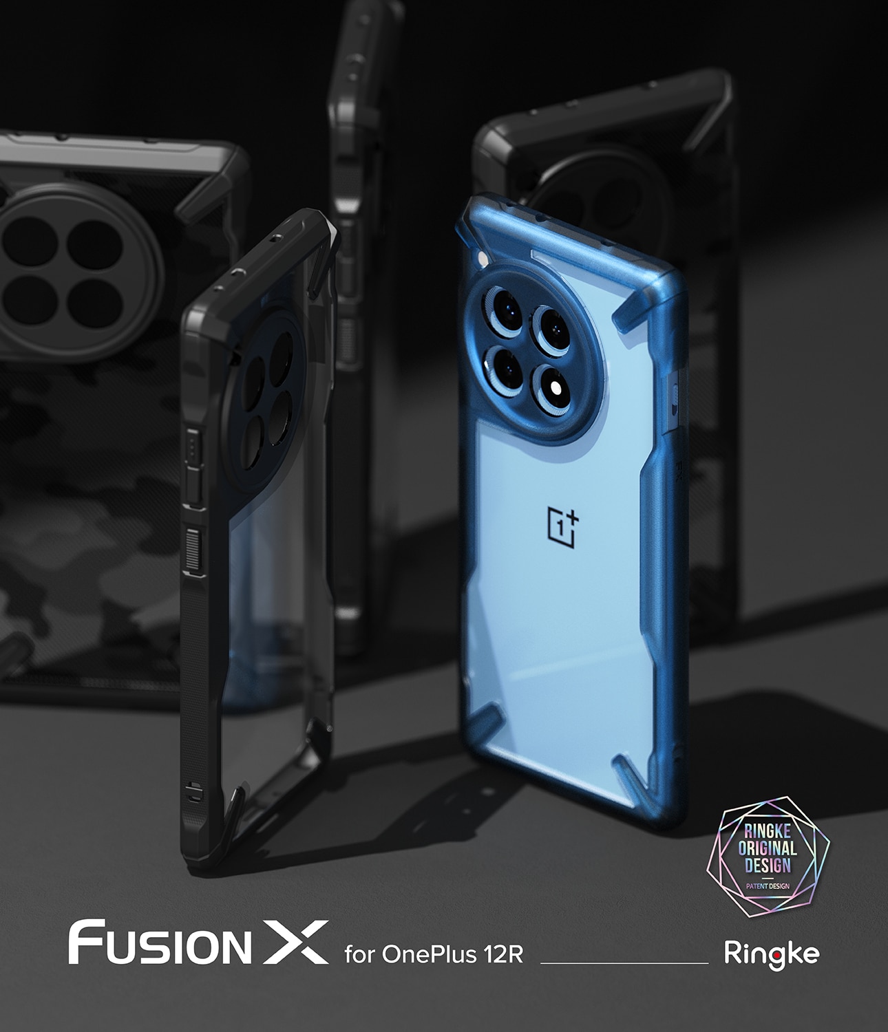 Fusion X Case OnePlus 12R musta