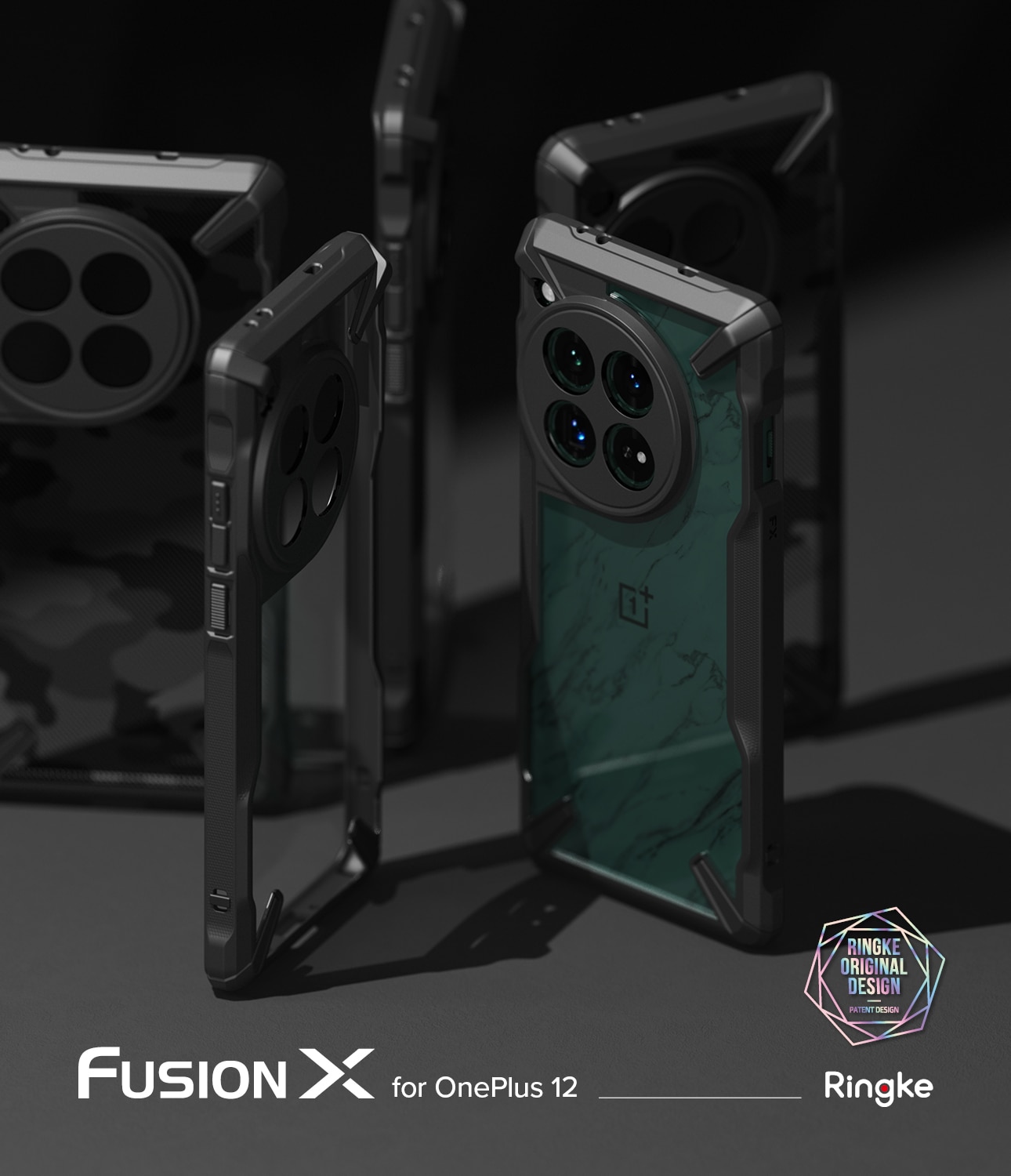 Fusion X Case OnePlus 12 musta