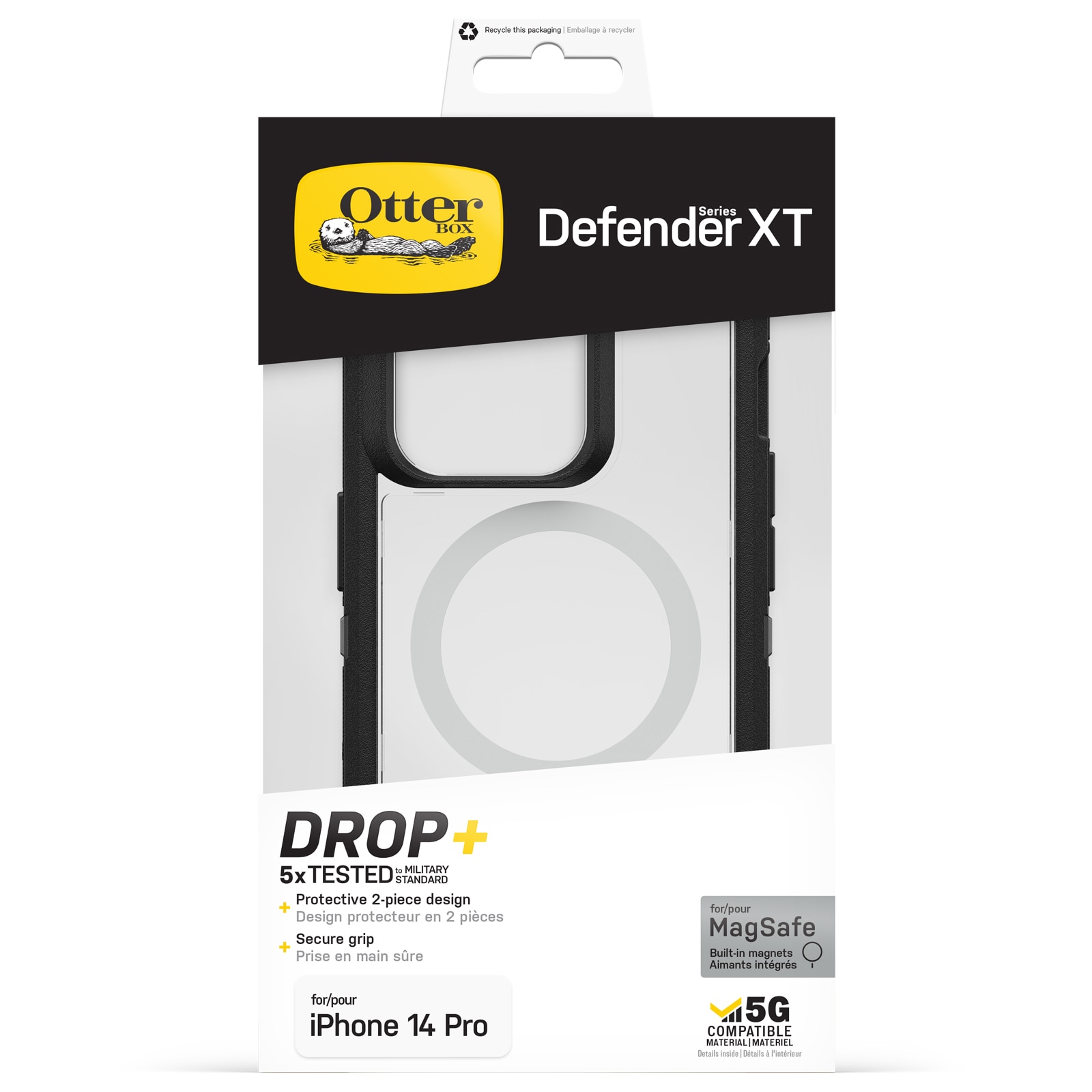 Defender XT Kuori iPhone 14 Pro musta/kirkas