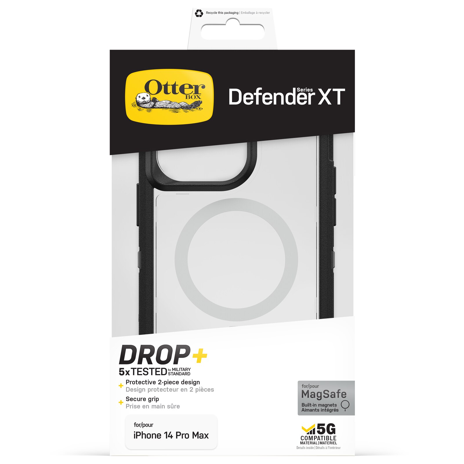 Defender XT Kuori iPhone 14 Pro Max musta/kirkas