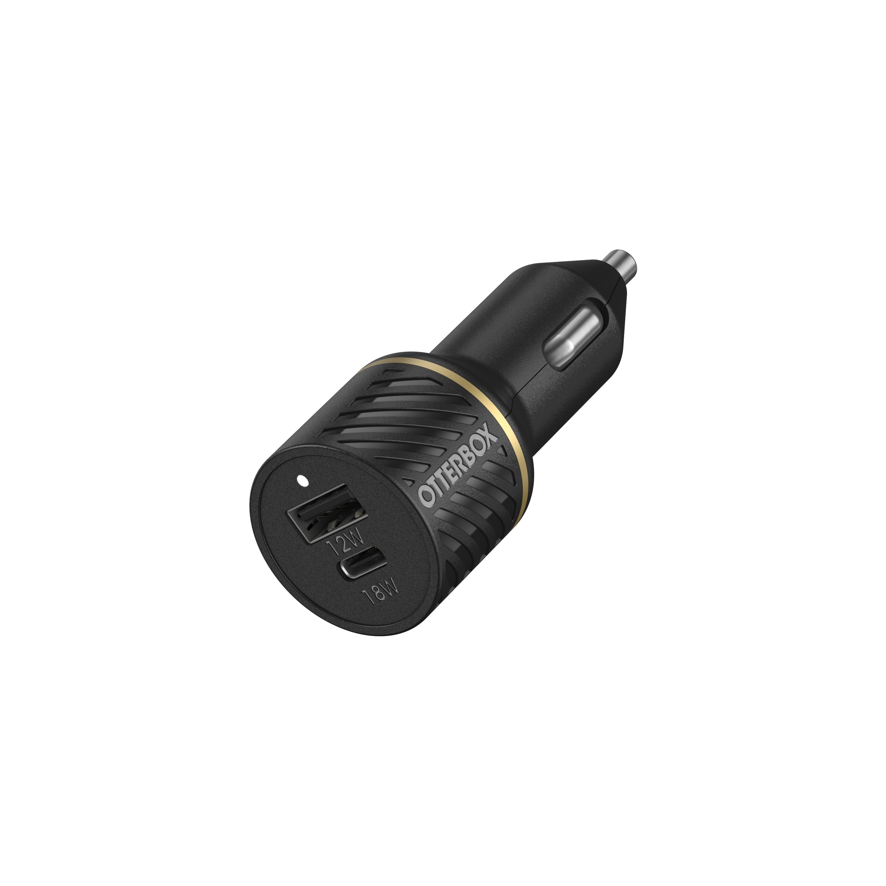 Car Charger 30W USB-C + USB-A 12 - 24 V musta