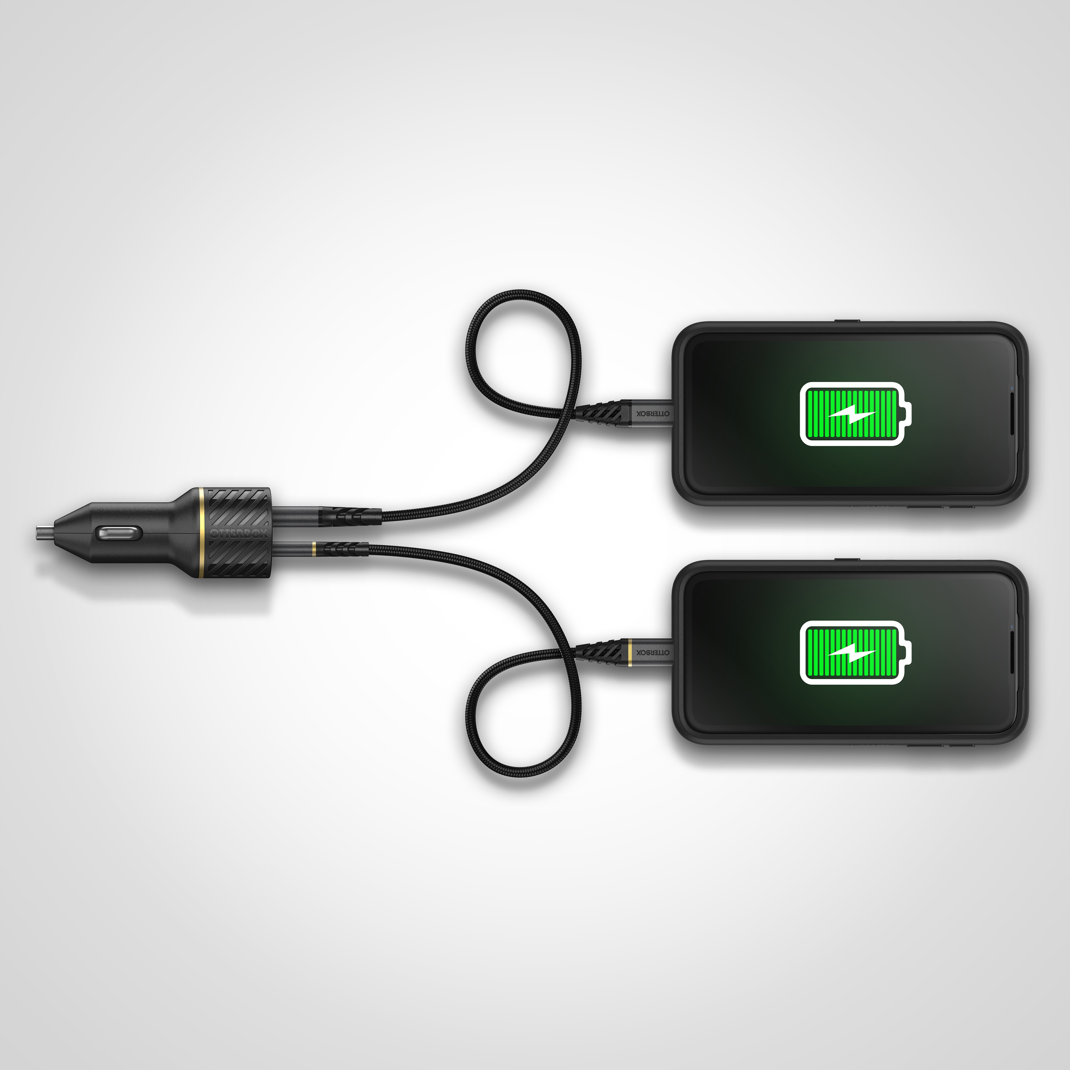 Car Charger 30W USB-C + USB-A 12 - 24 V musta
