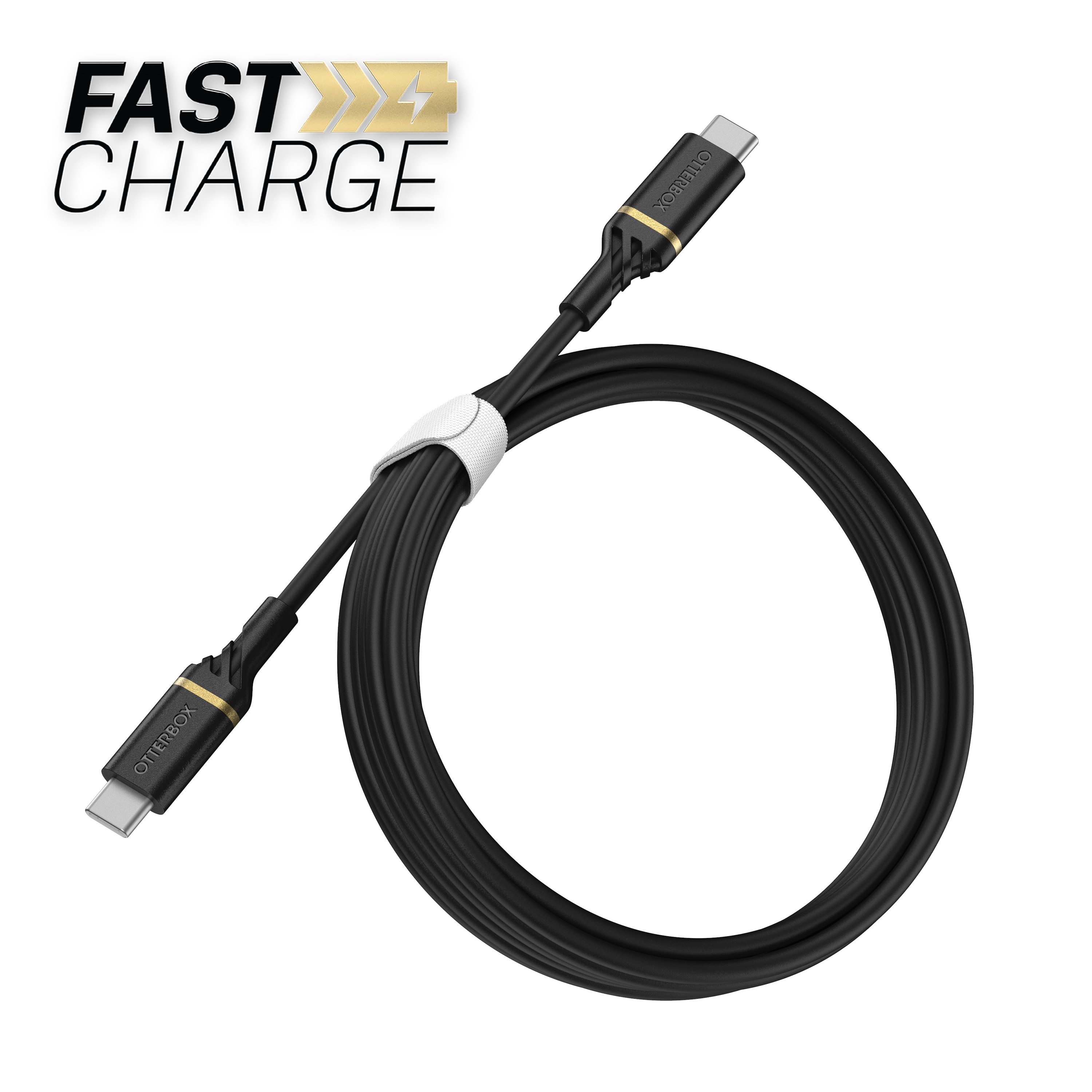 USB-C -> USB-C Kaapeli 2m Fast Charge musta