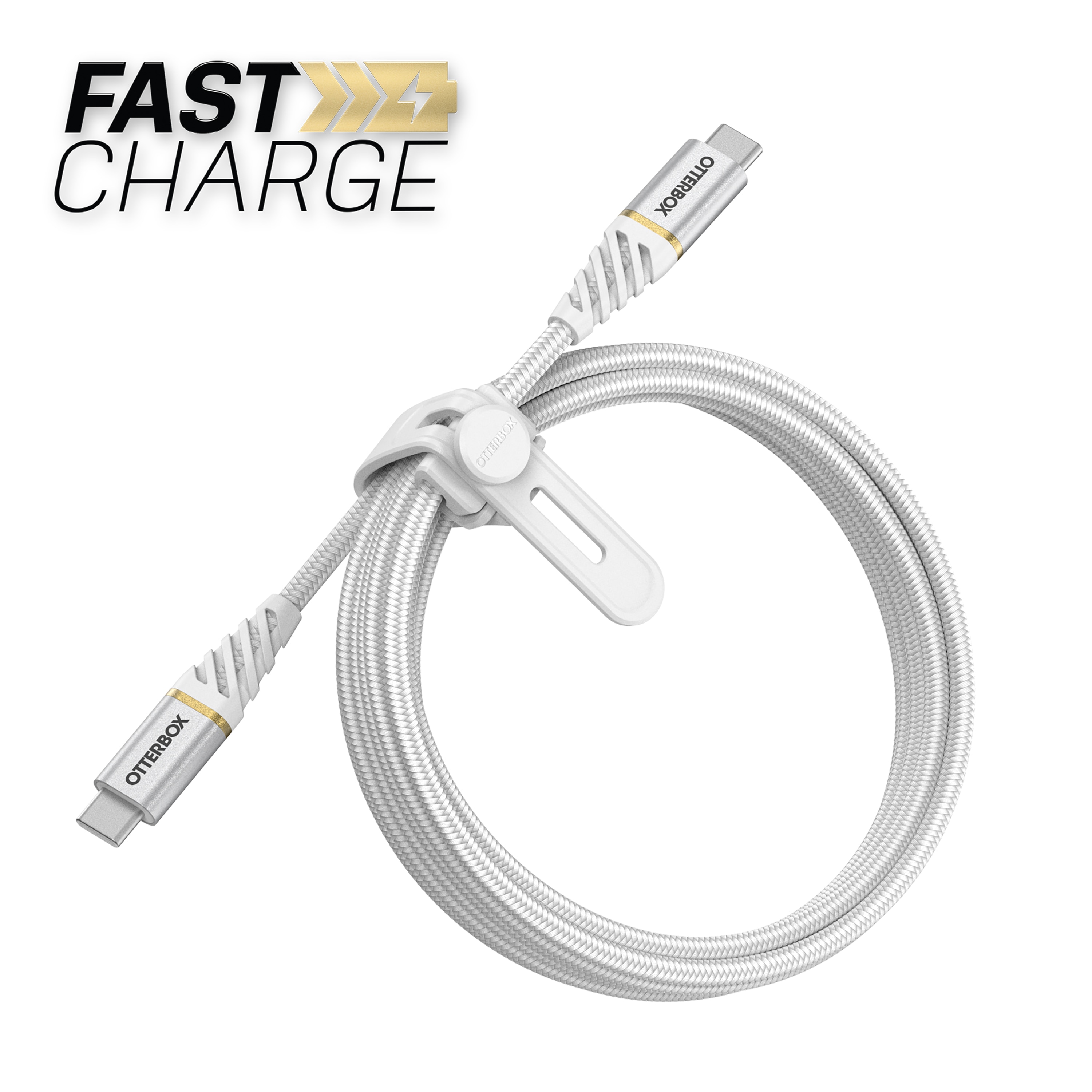 USB-C -> USB-C Kaapeli 2m Premium Fast Charge valkoinen