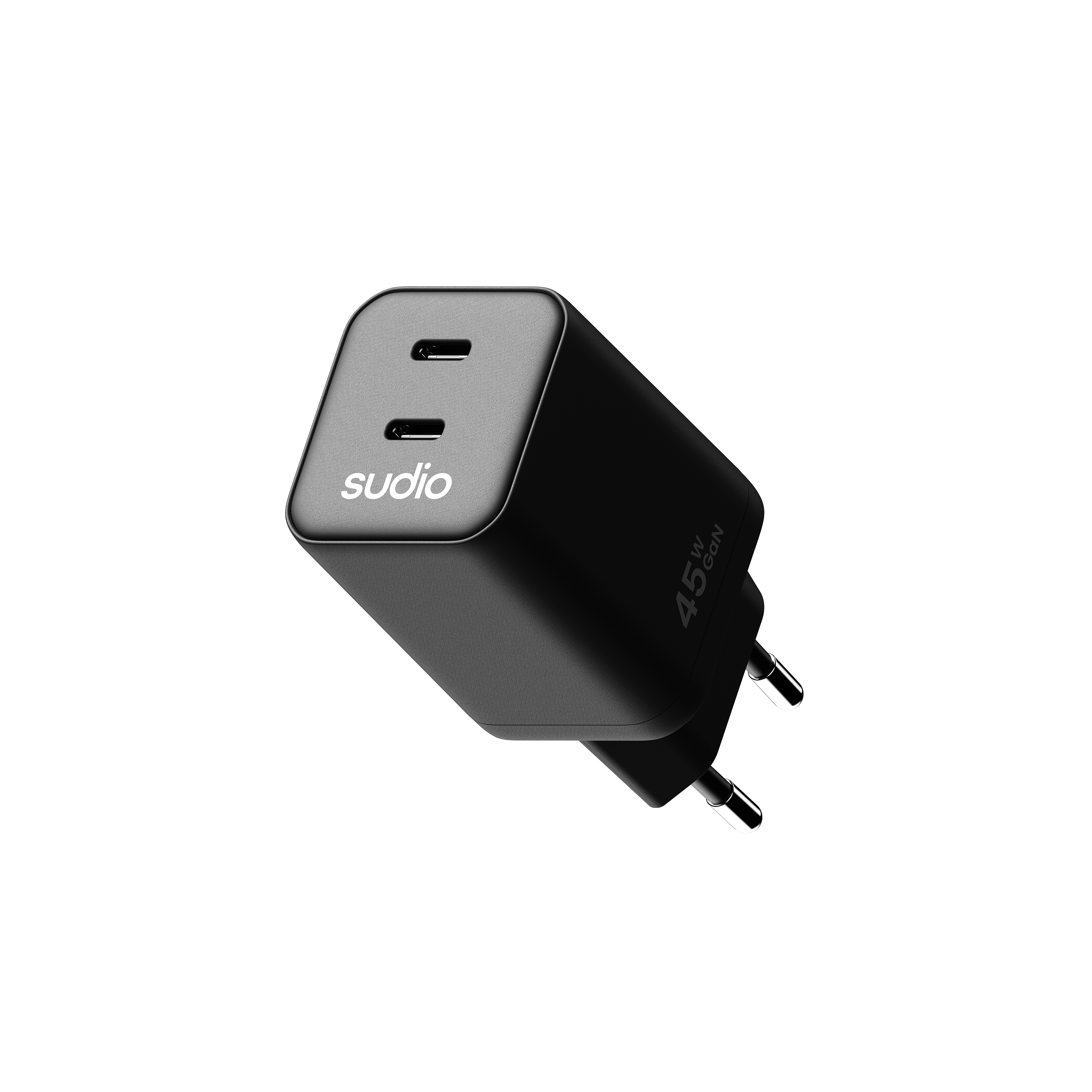 P2 Seinälaturi 45W 2 x USB-C Musta