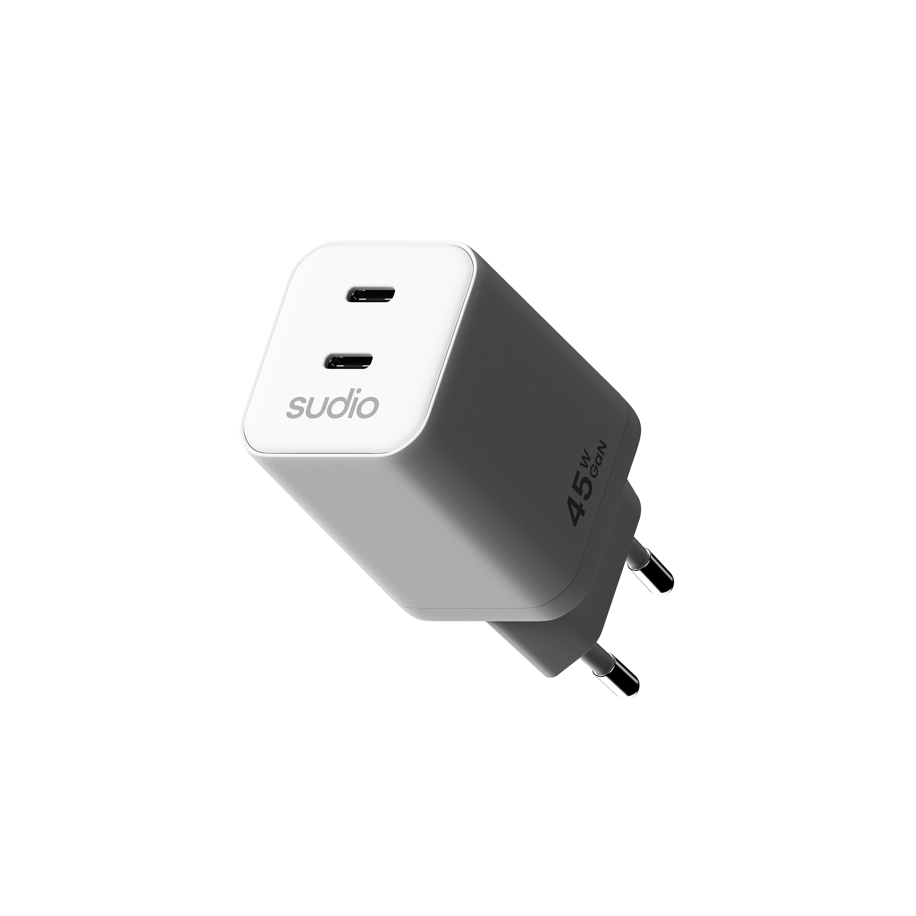 P2 Seinälaturi 45W 2 x USB-C Valkoinen