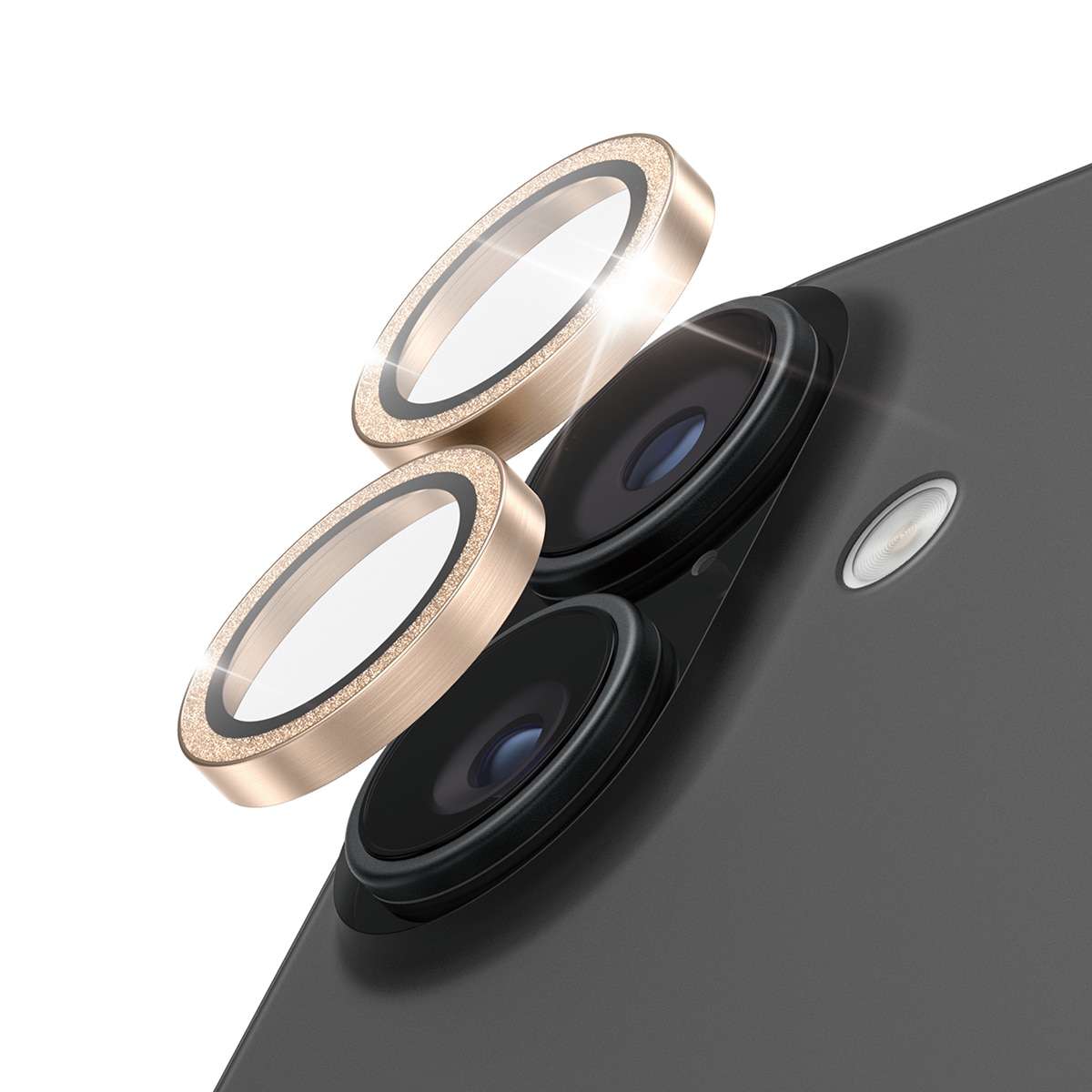 iPhone 17 Hoops Camera Lens Protector Glitter Gold
