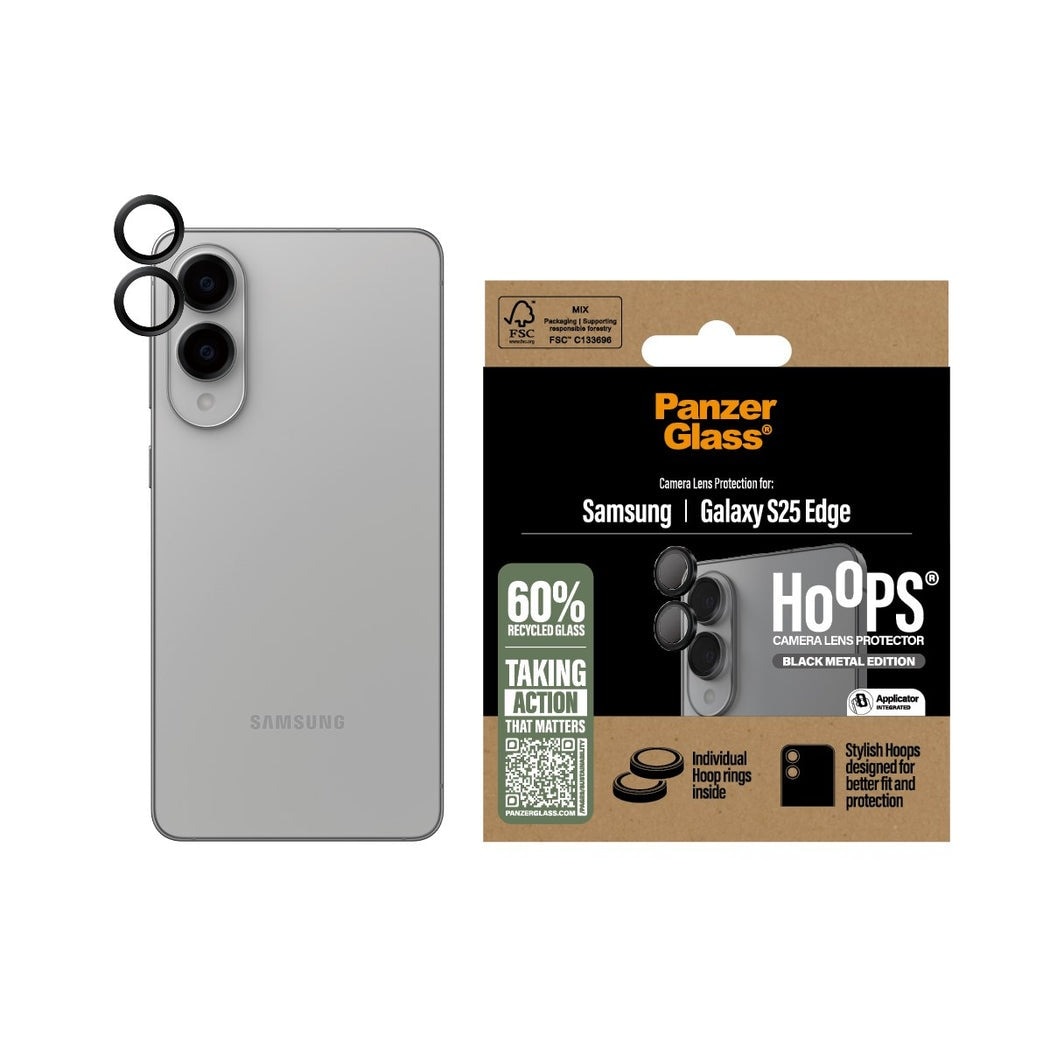 Samsung Galaxy S25 Edge Hoops Camera Lens Protector Musta