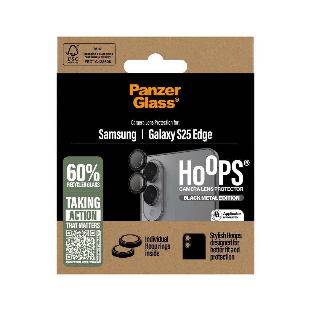 Samsung Galaxy S25 Edge Hoops Camera Lens Protector Musta