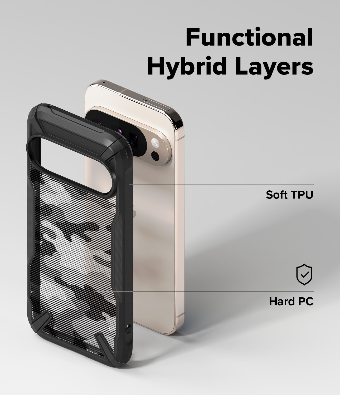 Fusion X Case Google Pixel 10 Pro Camo Black