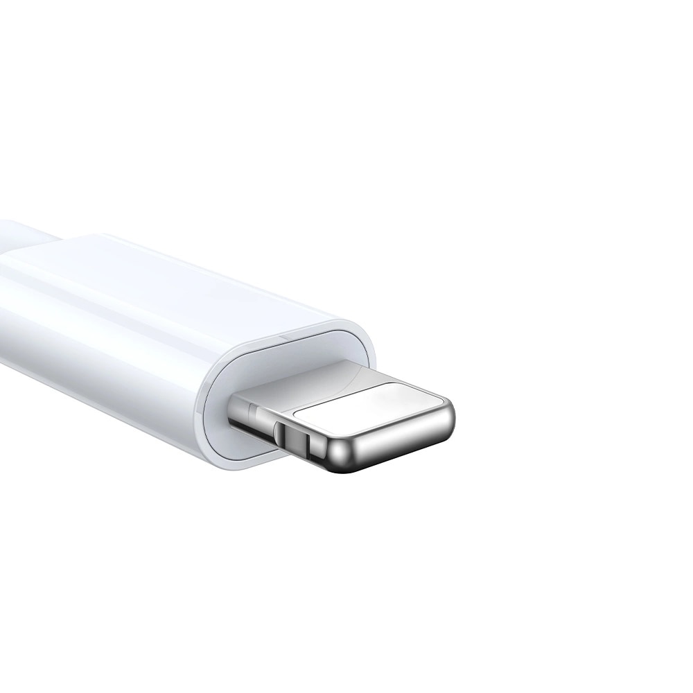 3-in-1 Kaapeli USB-A -> 2x Lightning + magneettinen laturi valkoinen (S-IW007)