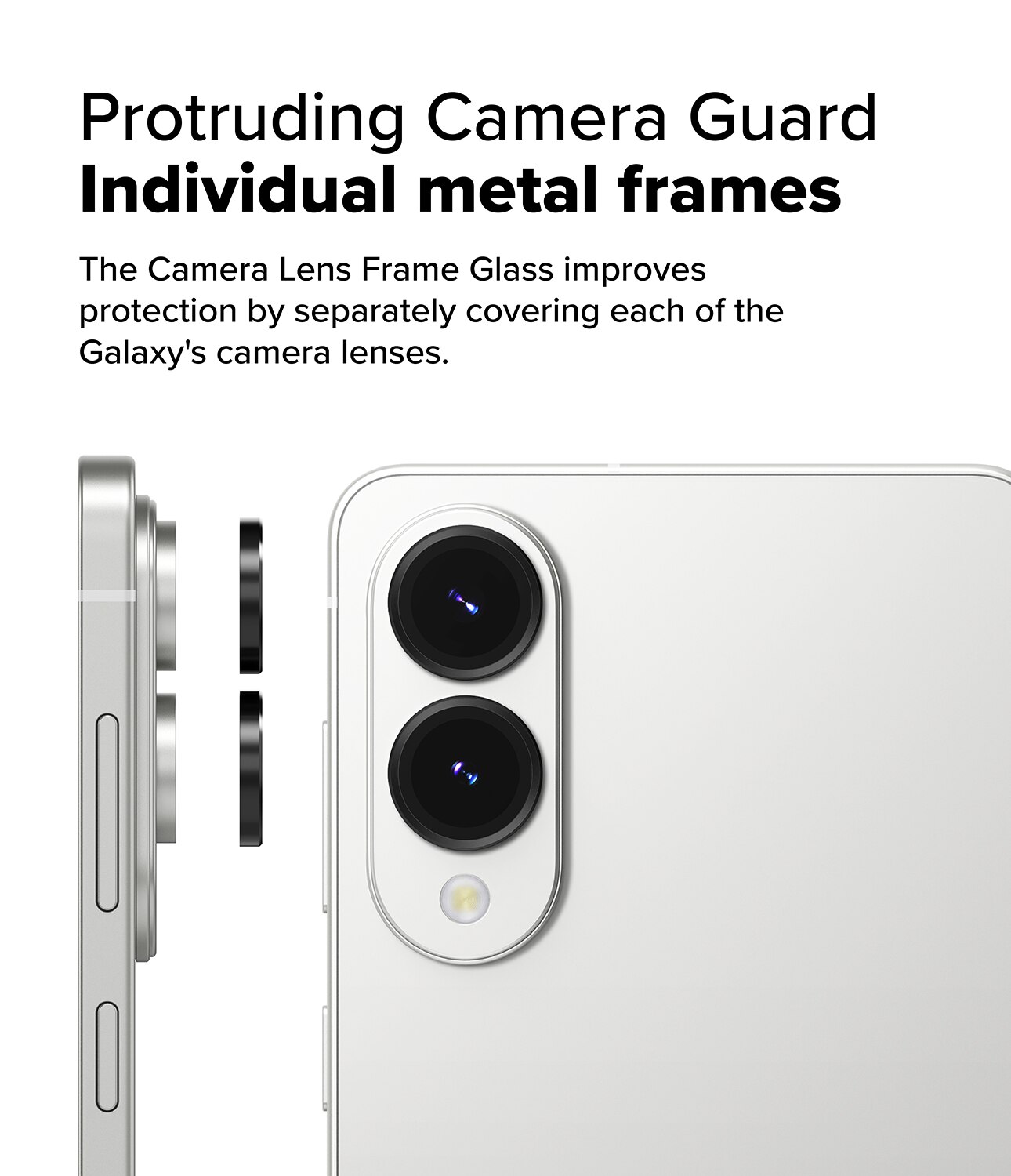 Camera Lens Frame Glass (2-pack) Samsung Galaxy S25 Edge Black