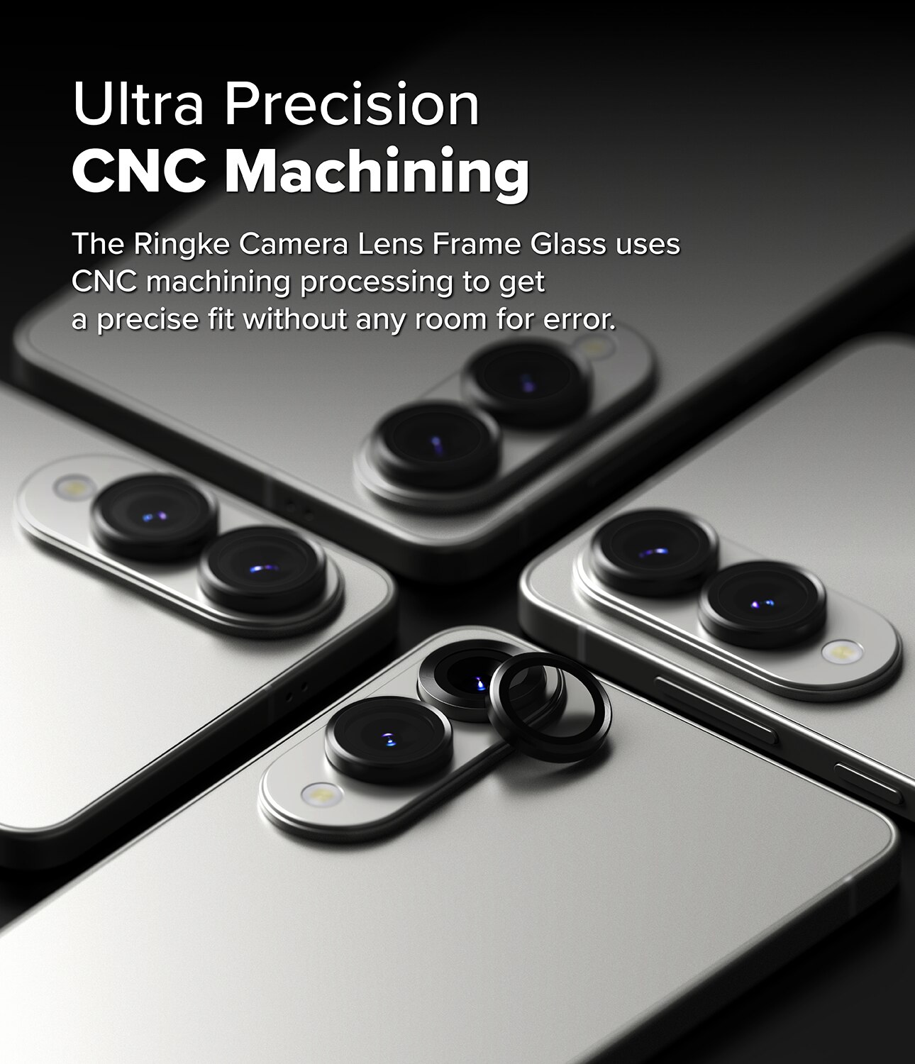 Camera Lens Frame Glass (2-pack) Samsung Galaxy S25 Edge Black