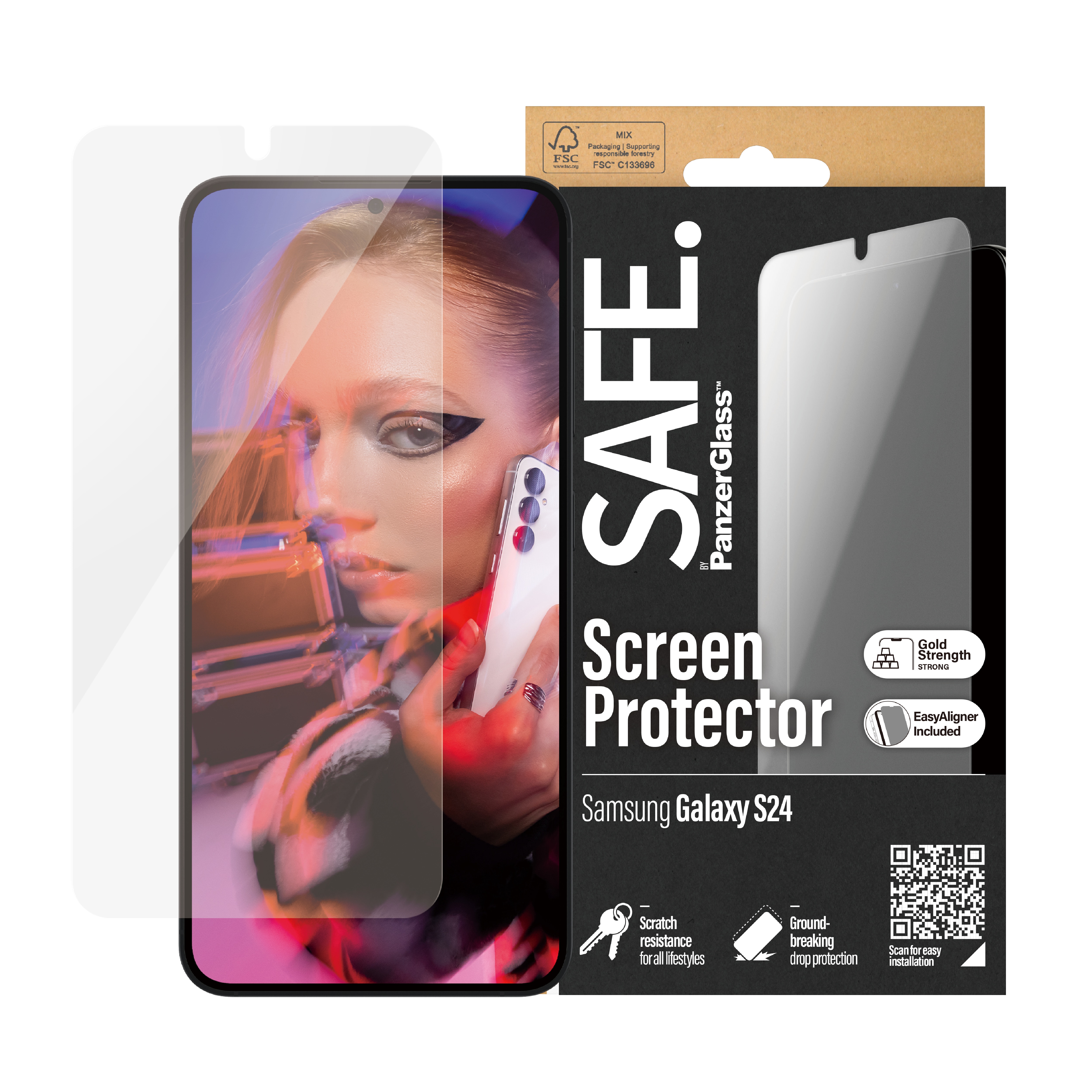 Samsung Galaxy S24 Screen Protector Ultra Wide Fit (with EasyAligner)