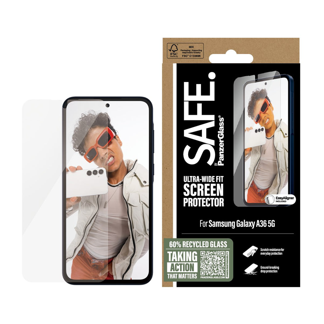 Samsung Galaxy A36 Screen Protector Ultra Wide Fit (with EasyAligner)