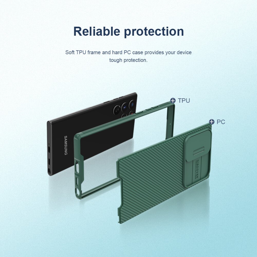 CamShield Kuori Samsung Galaxy S22 Ultra Vihreä