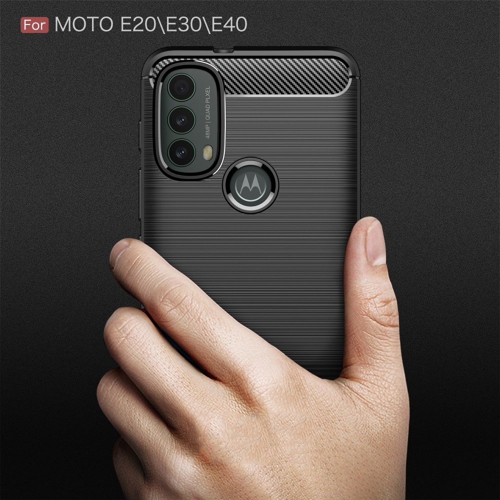 Brushed TPU Kuori Motorola Moto E20/E30/E40 Black