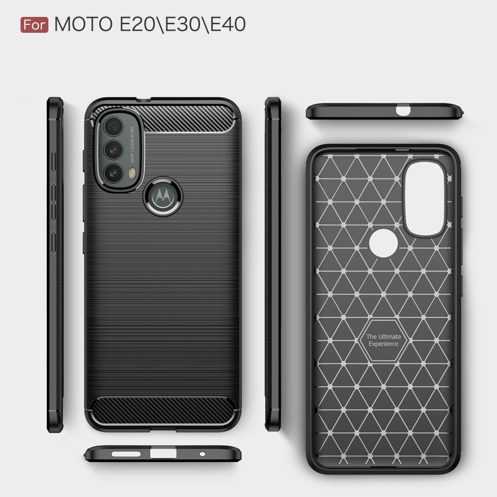 Brushed TPU Kuori Motorola Moto E20/E30/E40 Black