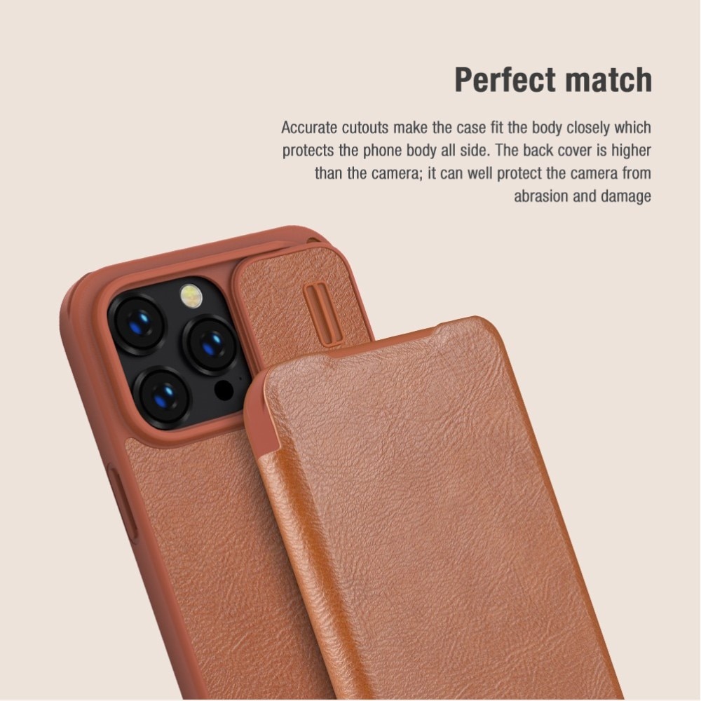 Qin Pro Camshield iPhone 14 Pro Max Brown